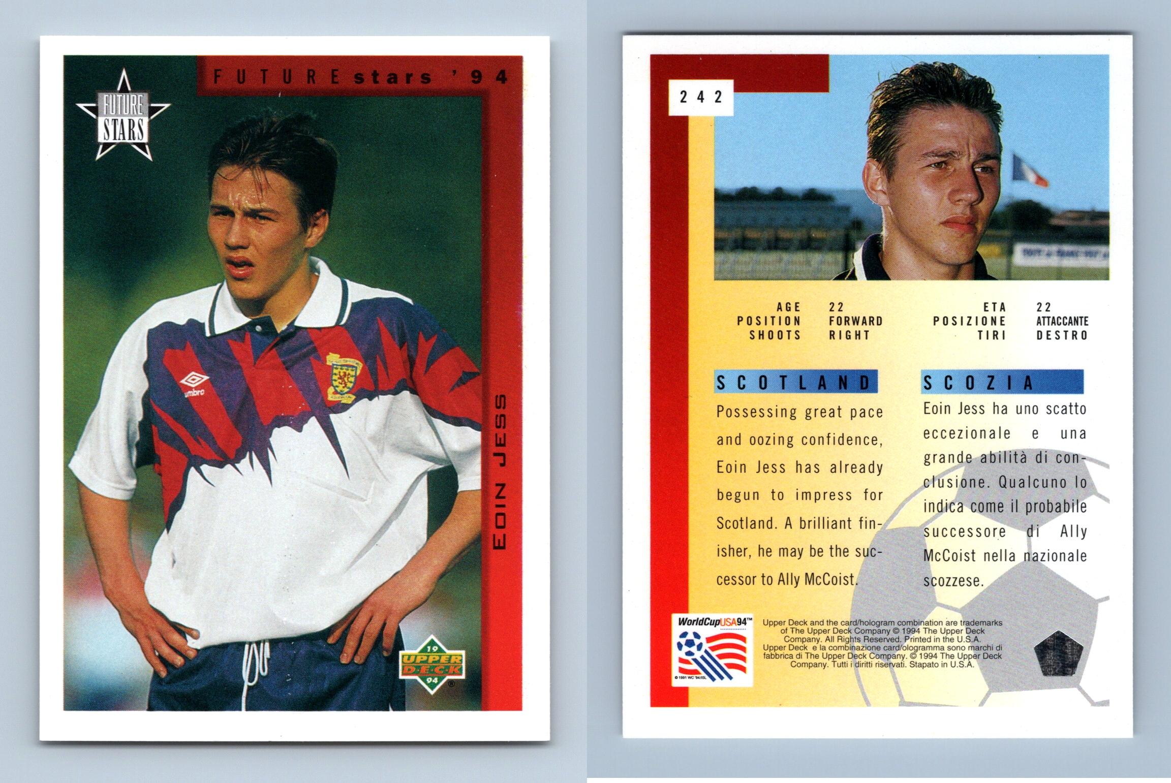 Eoin Jess #242 World Cup USA '94 Contenders Upper Deck Trading Card