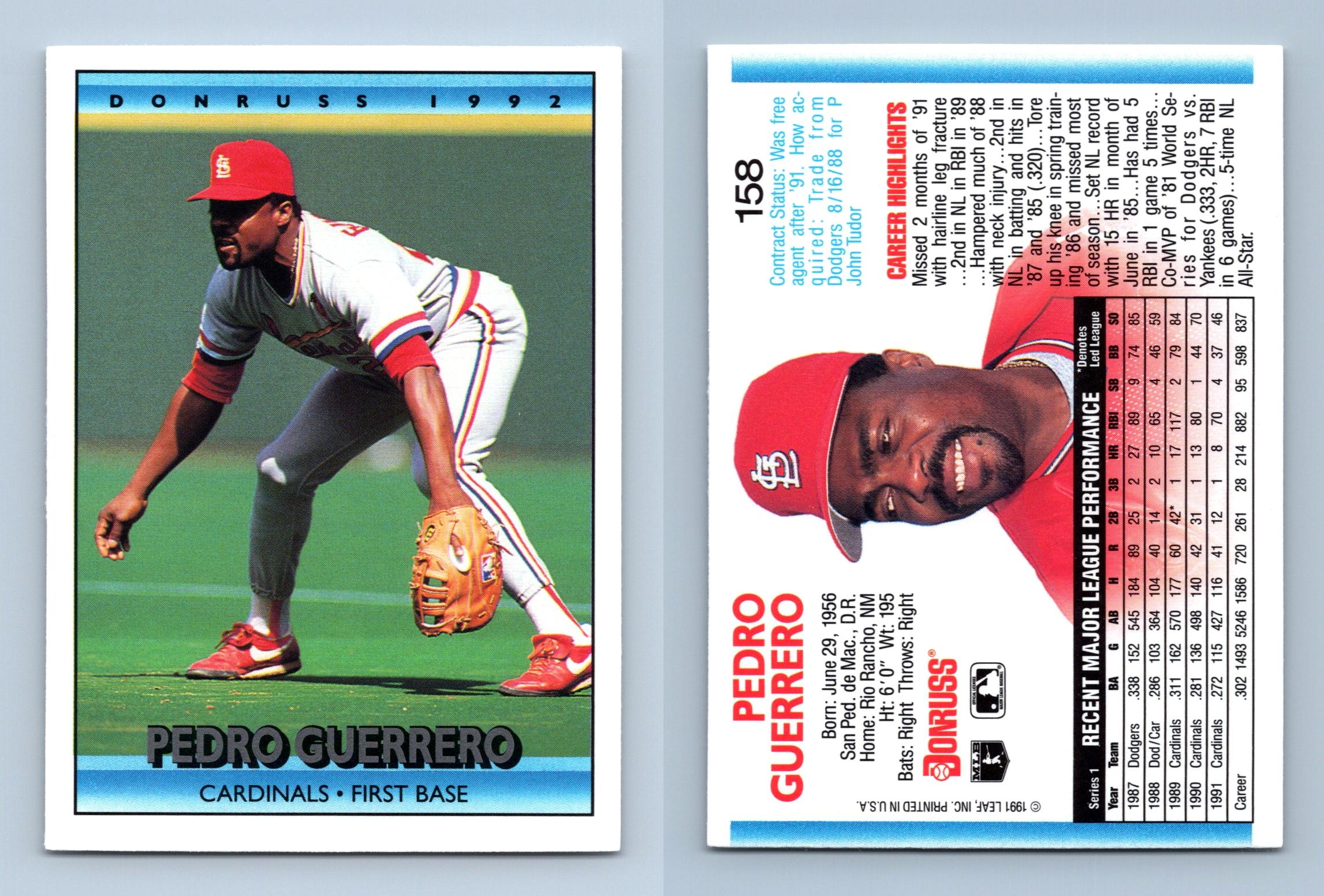 Donruss Pedro Guerrero Baseball Trading Cards