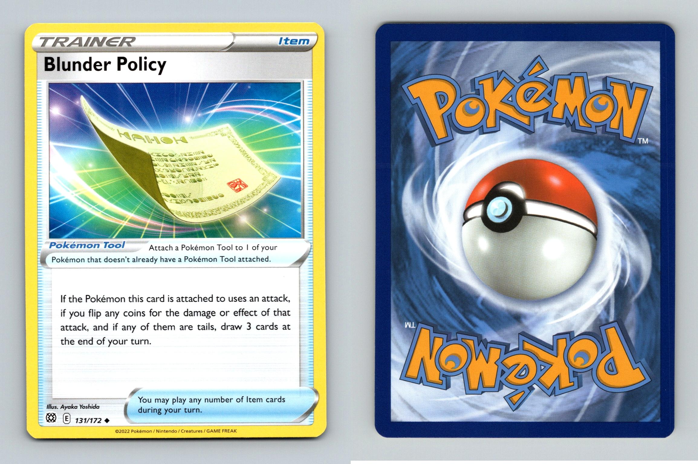 Blunder Policy, 131/172, Reverse Holo, Pokemon Brilliant Stars