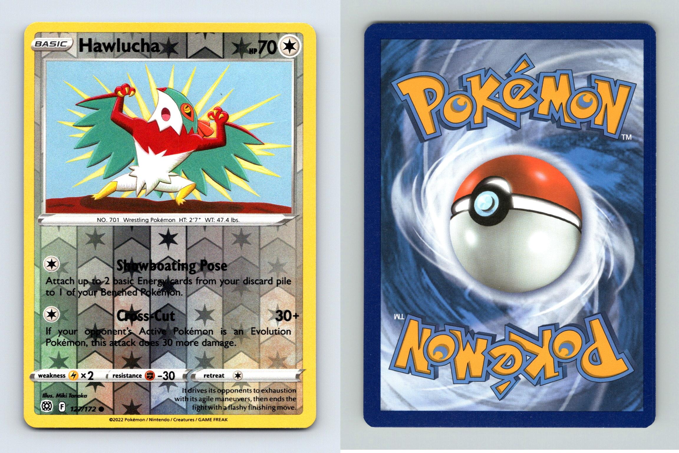 Hawlucha 127/172 SWSH Brilliant Stars Reverse Holo Common Pokemon 2022