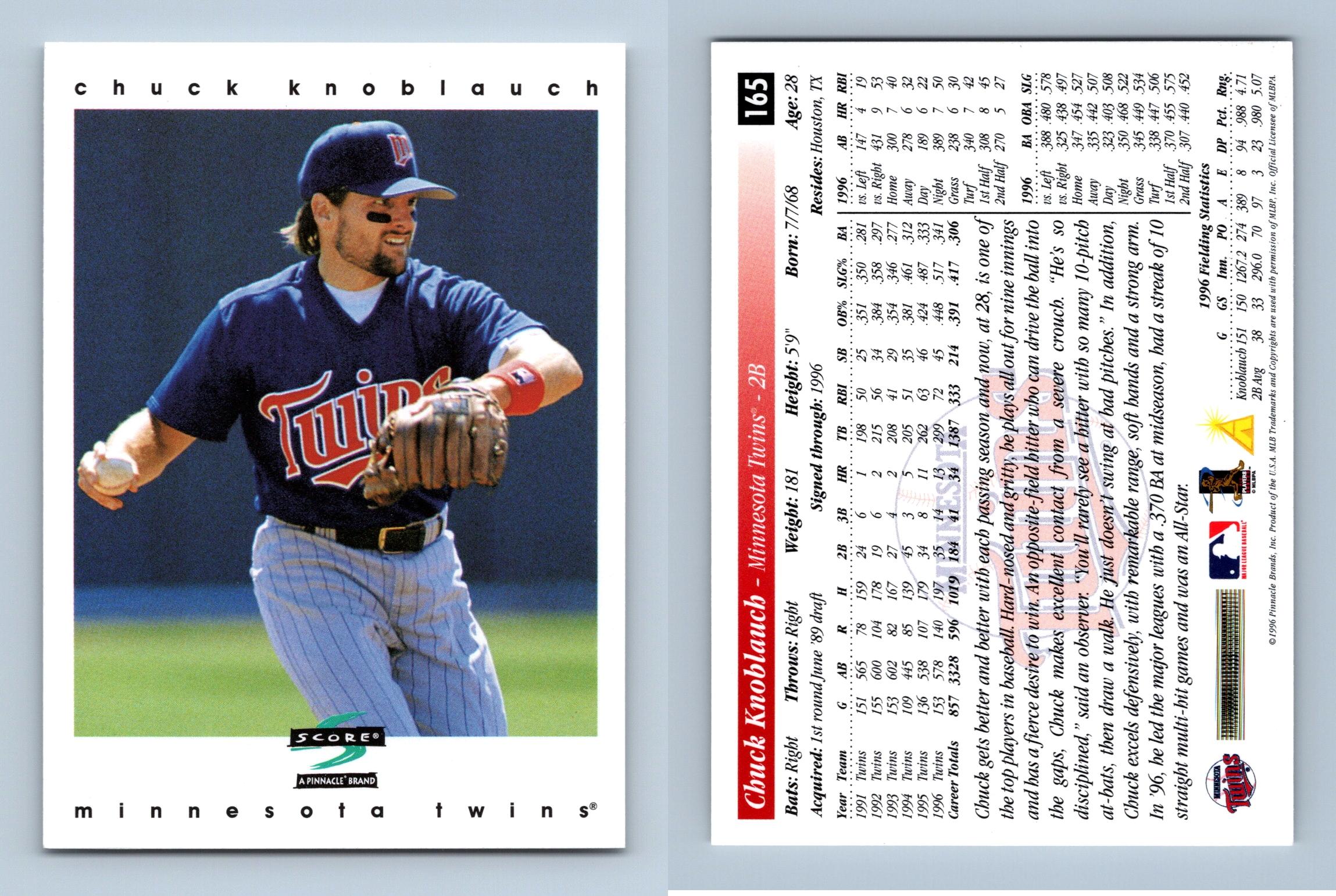 Chuck Knoblauch - Twins #165 Score 1997 Baseball Trading Card