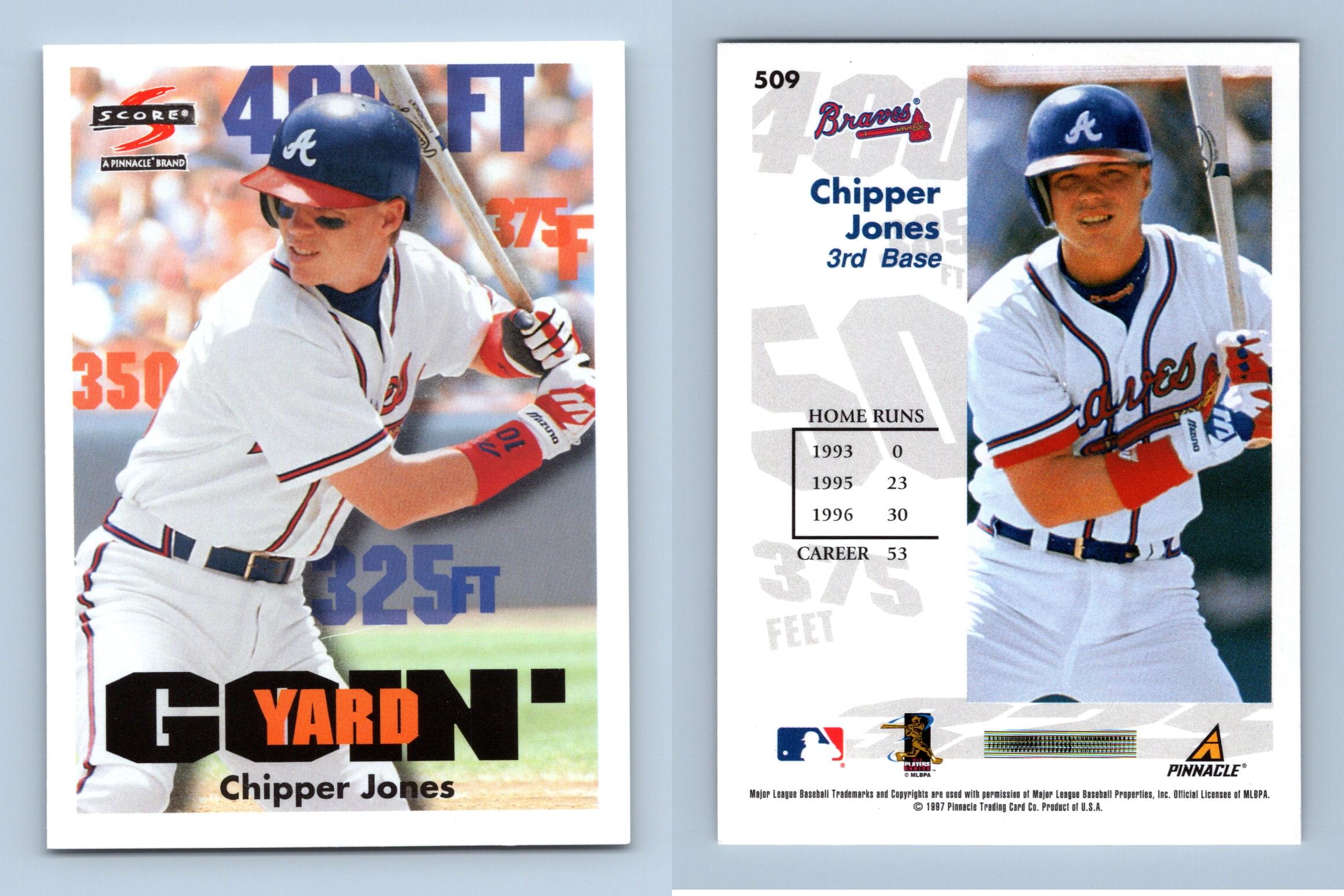 Chipper Jones #509 Score 1997 Baseball Trading Card