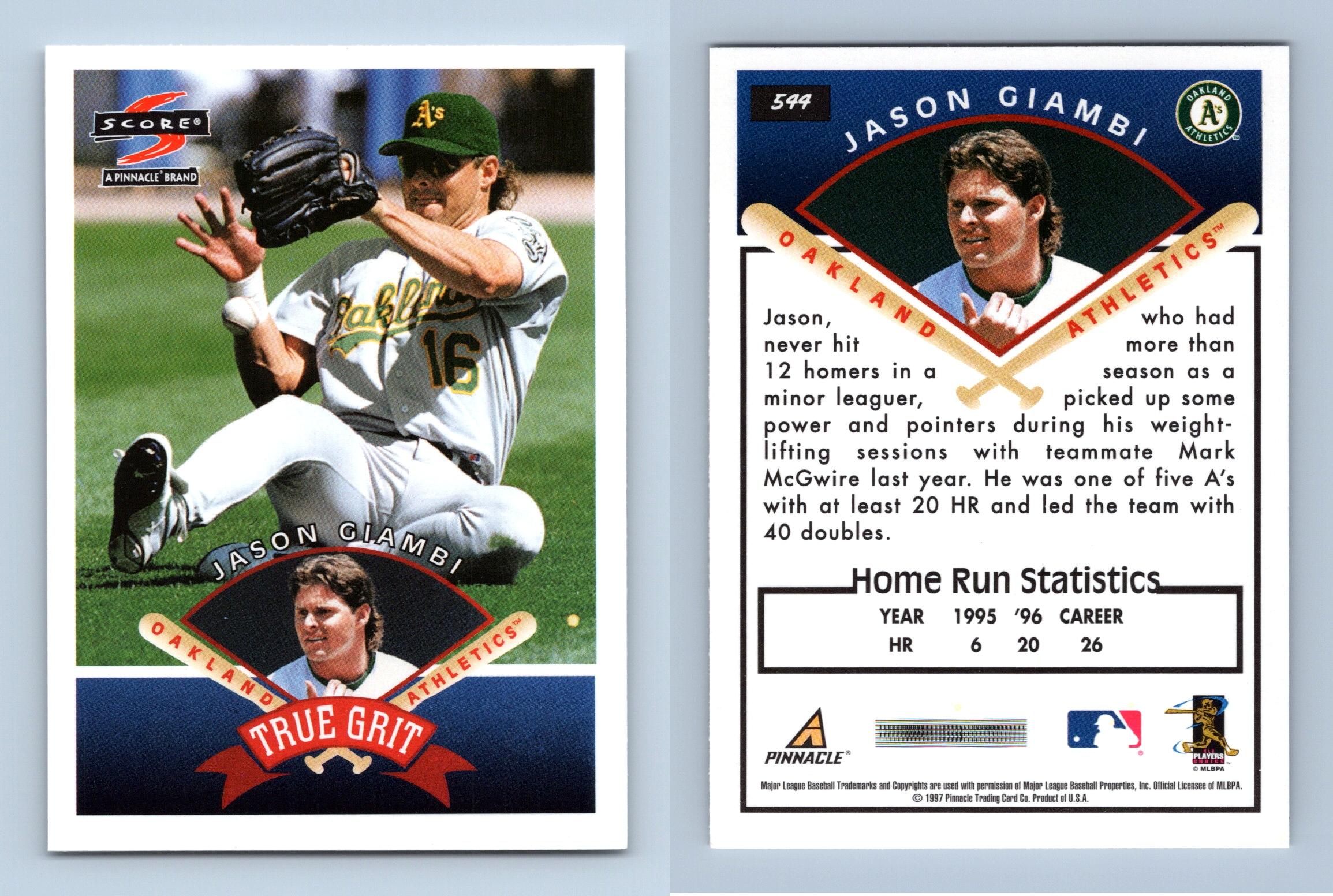 Jason Giambi - Athletics #544 Score 1997 Baseball Trading Card