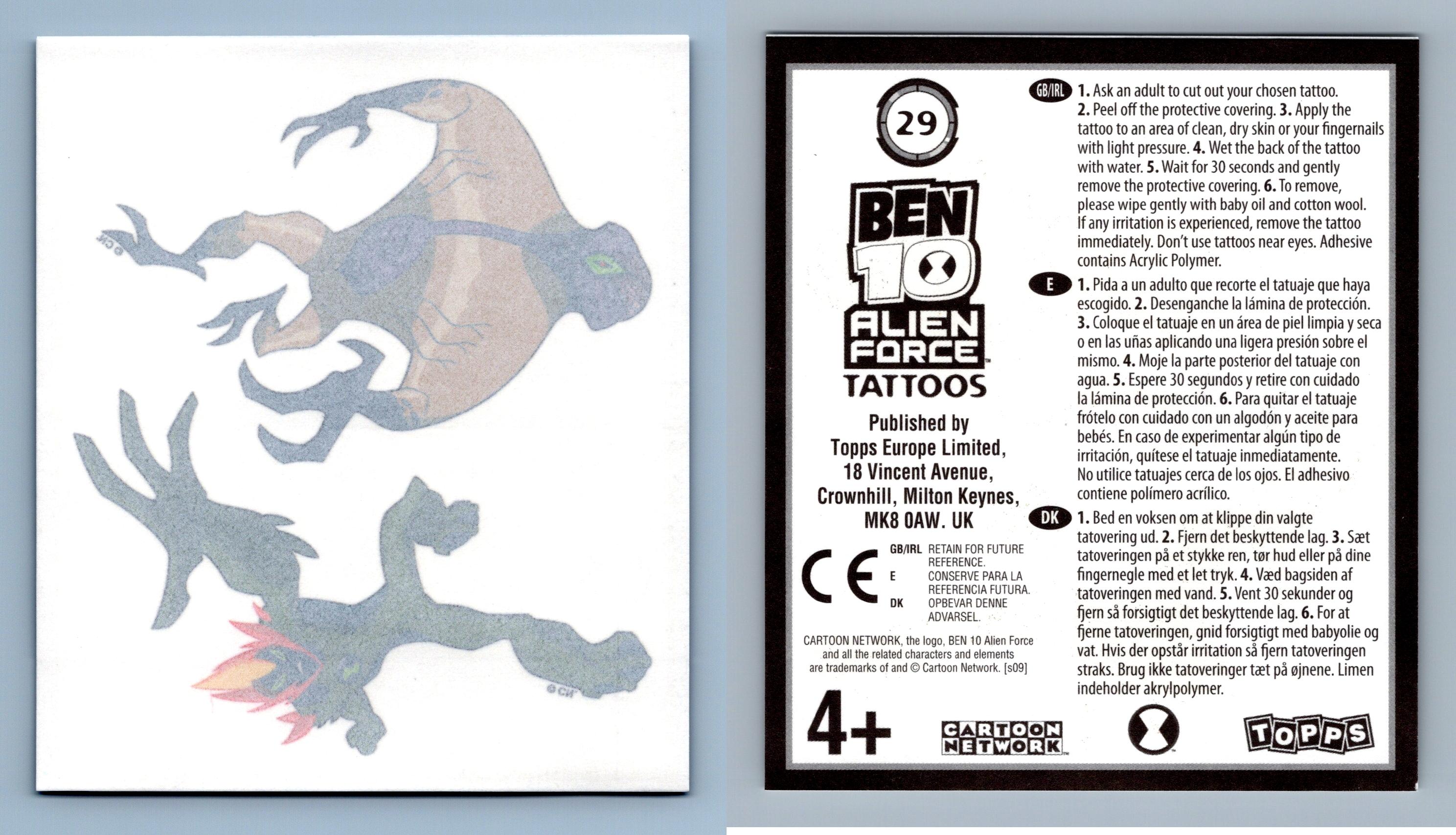 1x Ben 10 Temporary TATTOO Sheet. Party Supplies Lolly Loot BAG Cake Favors  | eBay