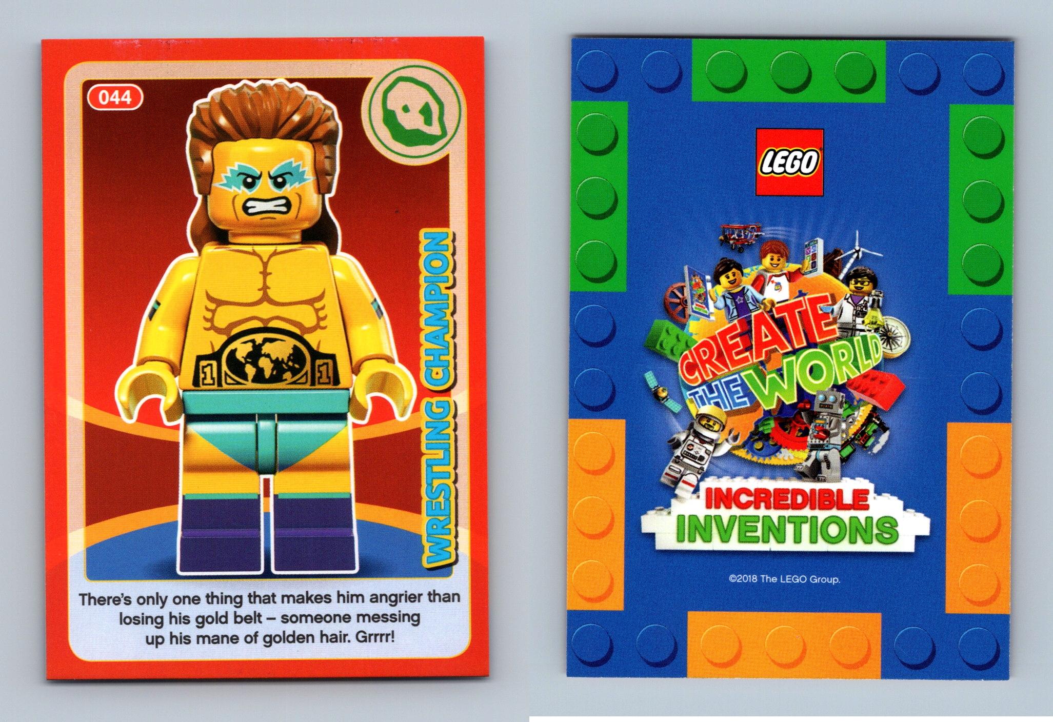 Wrestling Champion #44 Lego Create The World 2018 Sainsbury's Trading Card - Picture 3 of 3