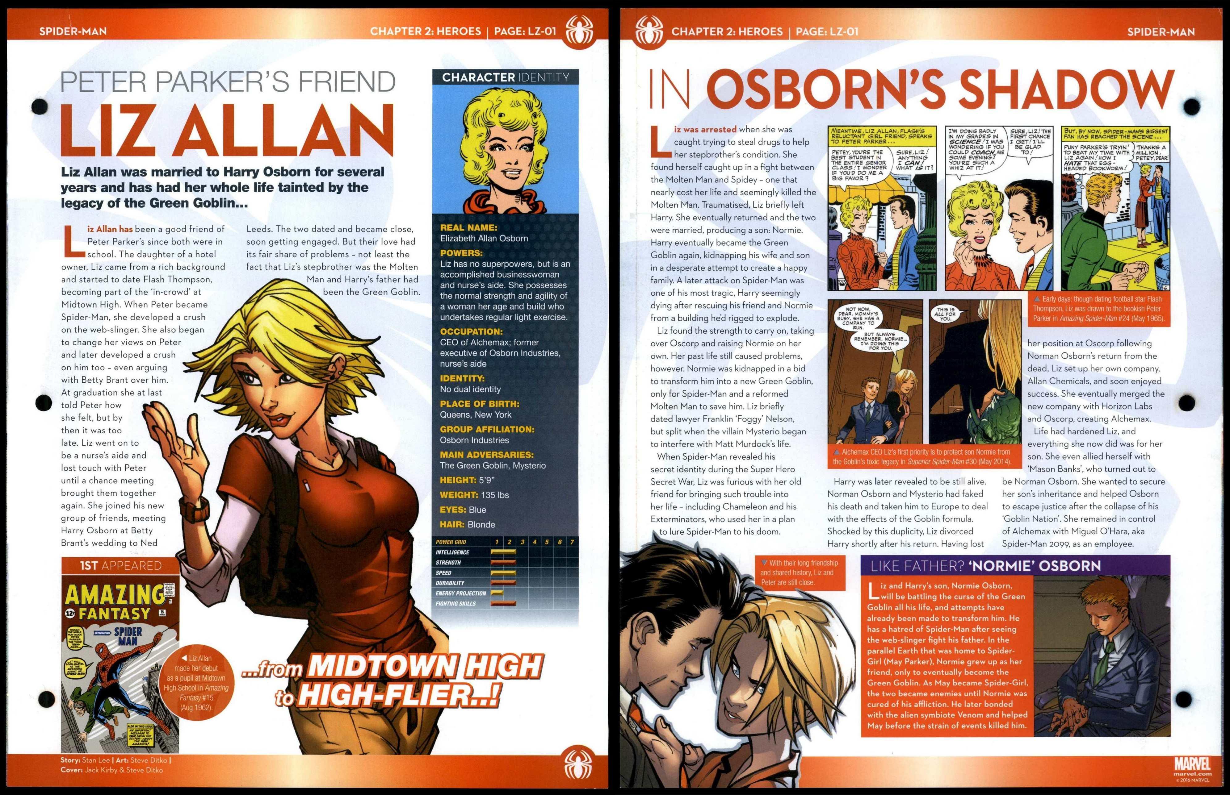 Liz Allan - Peter Parkers Friend #LZ-01 Heroes - Spider-Man Marvel Fact ...