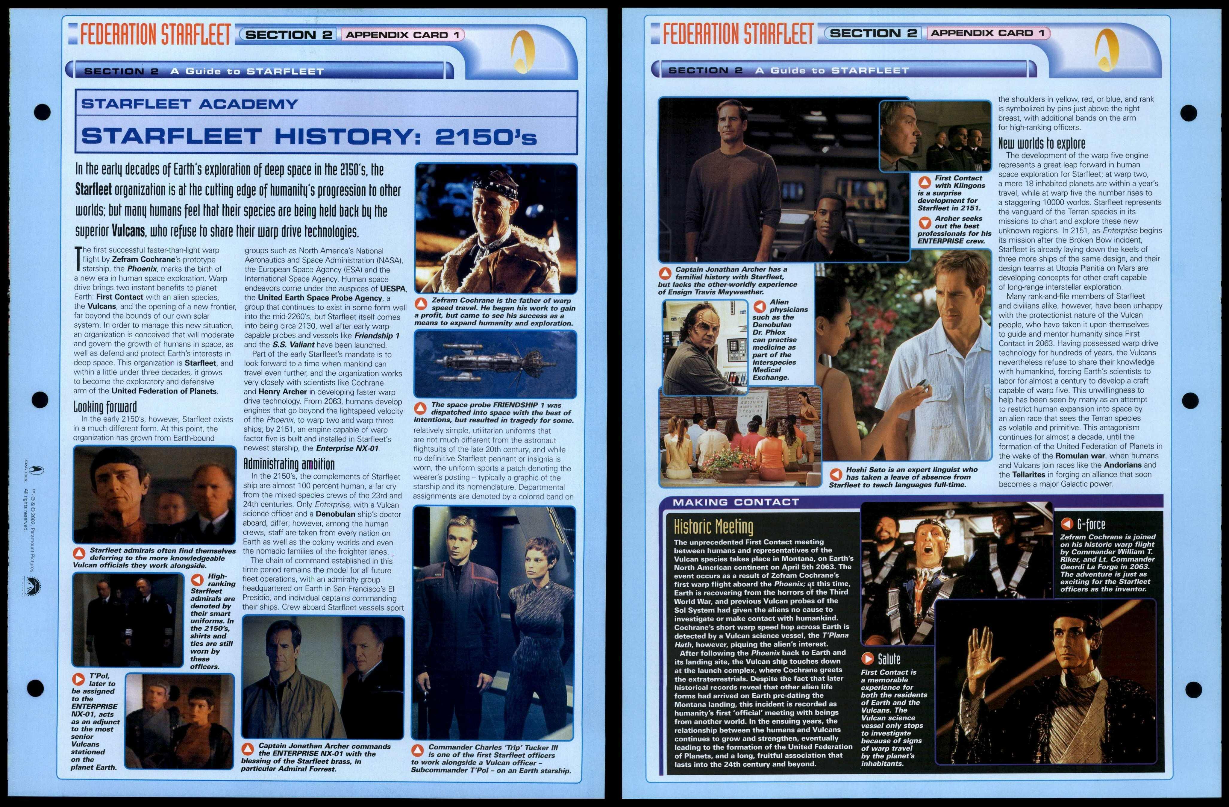Starfleet History 2150's Guide Federation Starfleet Star Trek Fact