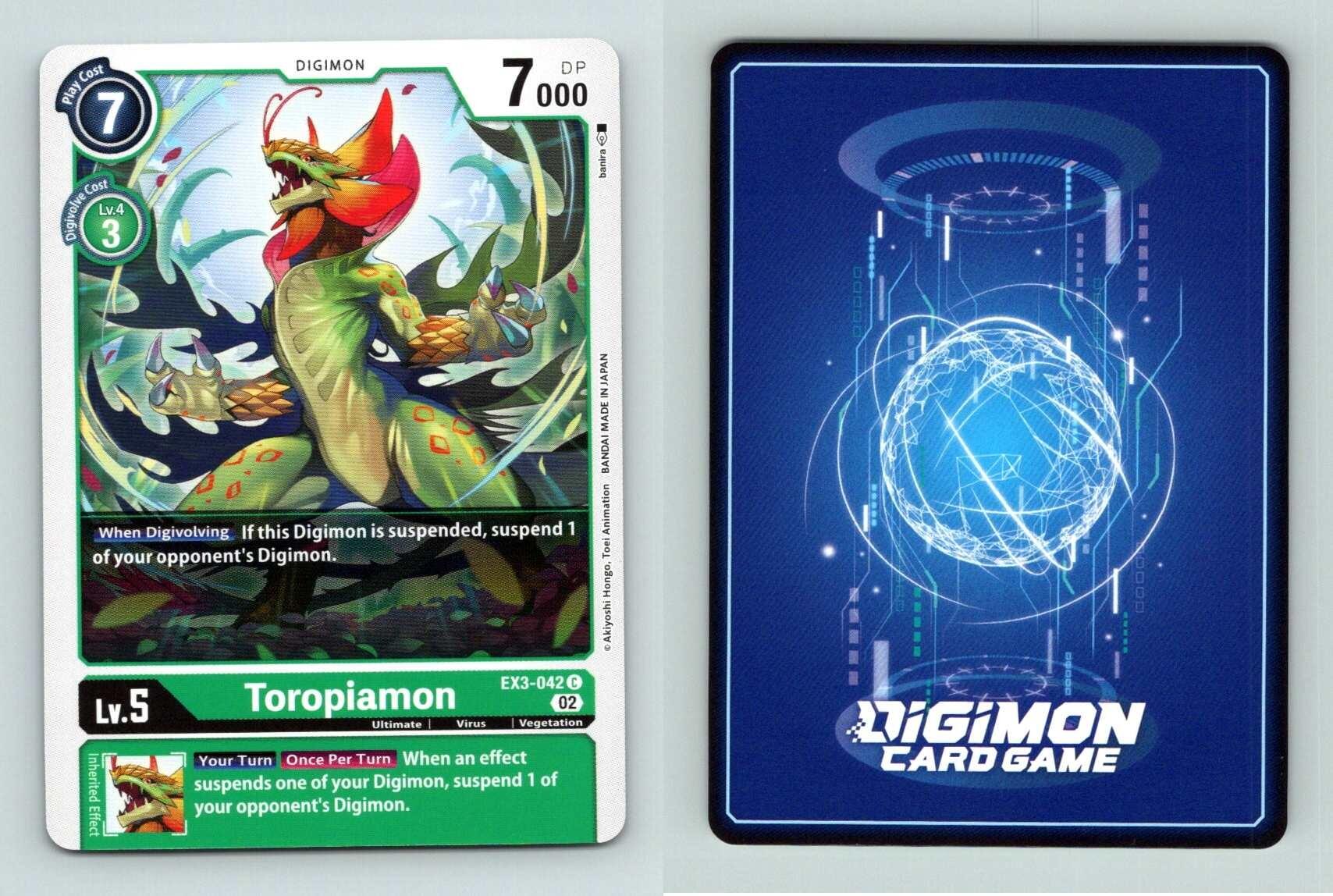 Toropiamon EX3042C Draconic Roar Common Digimon TCG Card