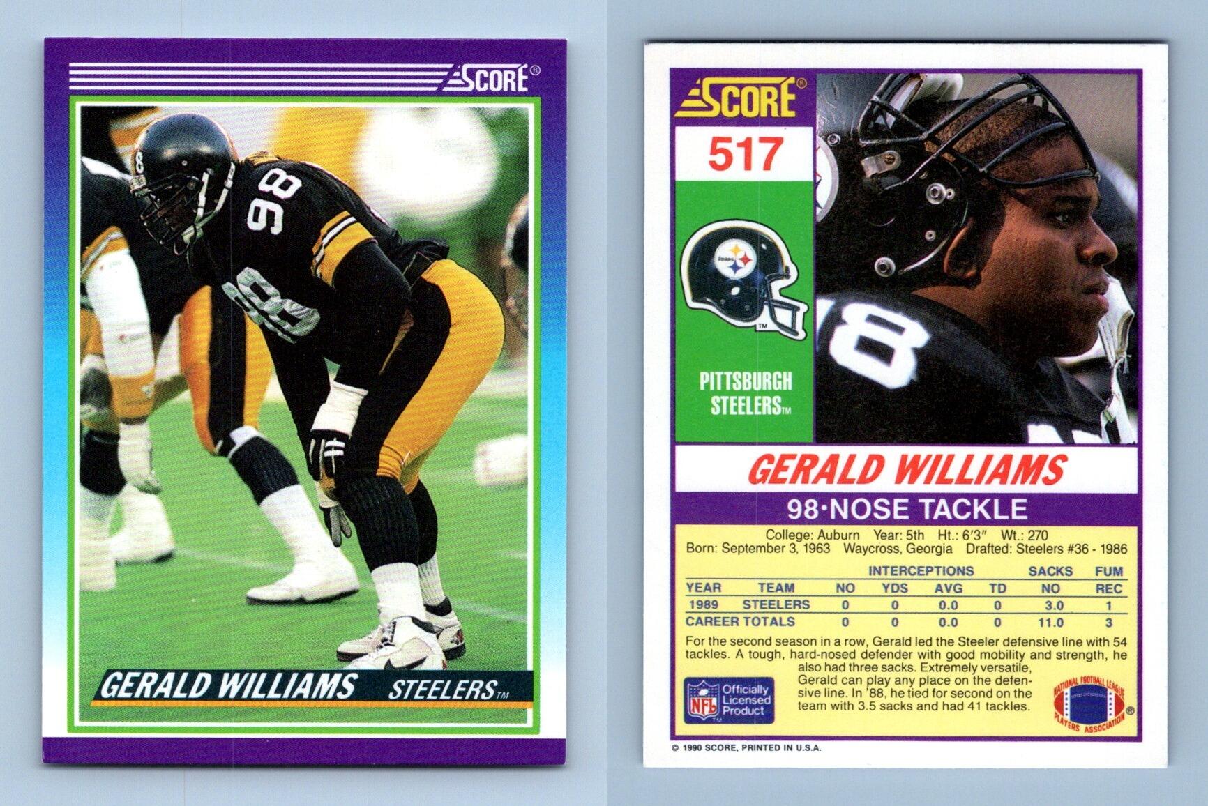 Gerald Williams - Steelers #517 Score 1990 NFL Football Trading Card