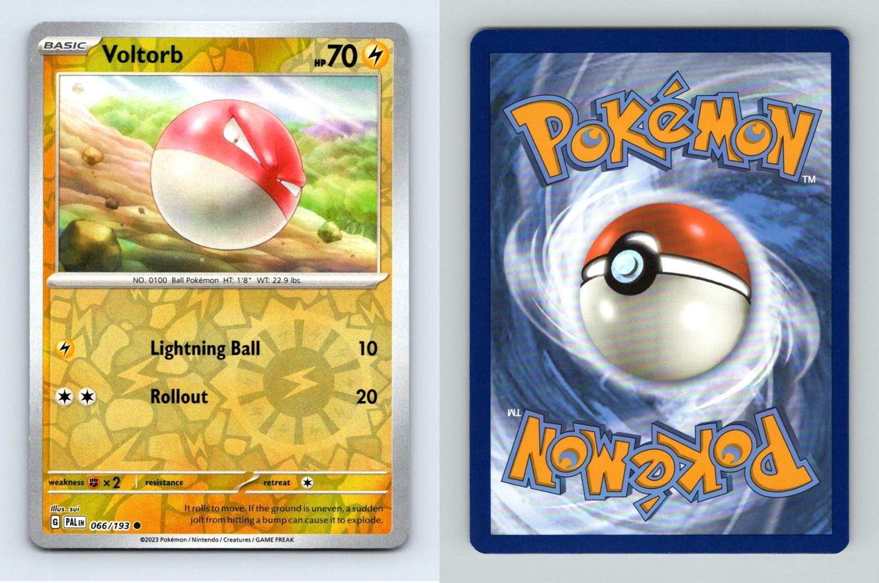 Voltorb 66 SV Paldea Evolved Reverse Holo Common Pokemon 2023 TCG Card