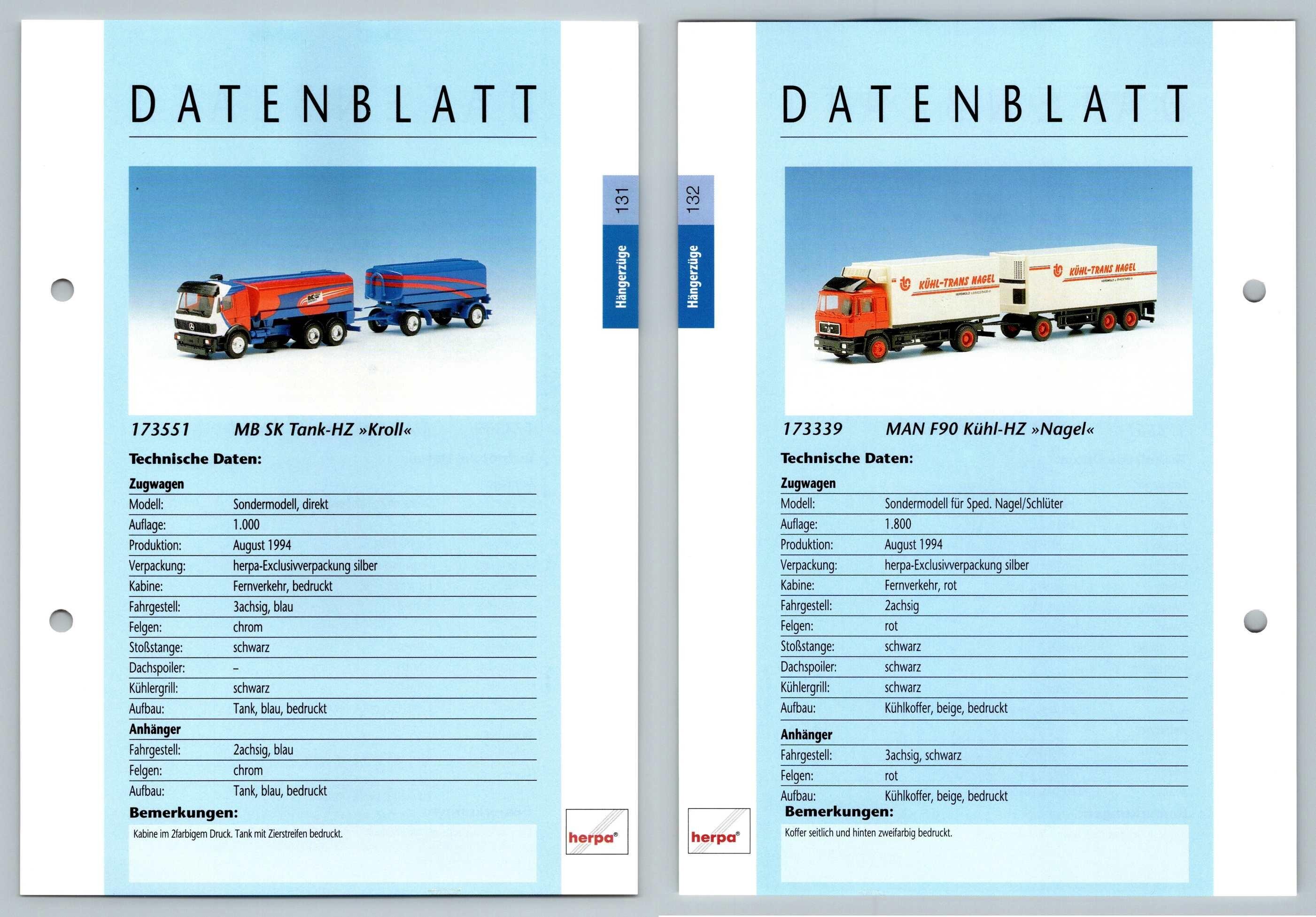 Mb Sk Tank Man F90 Kuhl 131 2 Hangerzuge Datenblatt Herpa Data Sheet