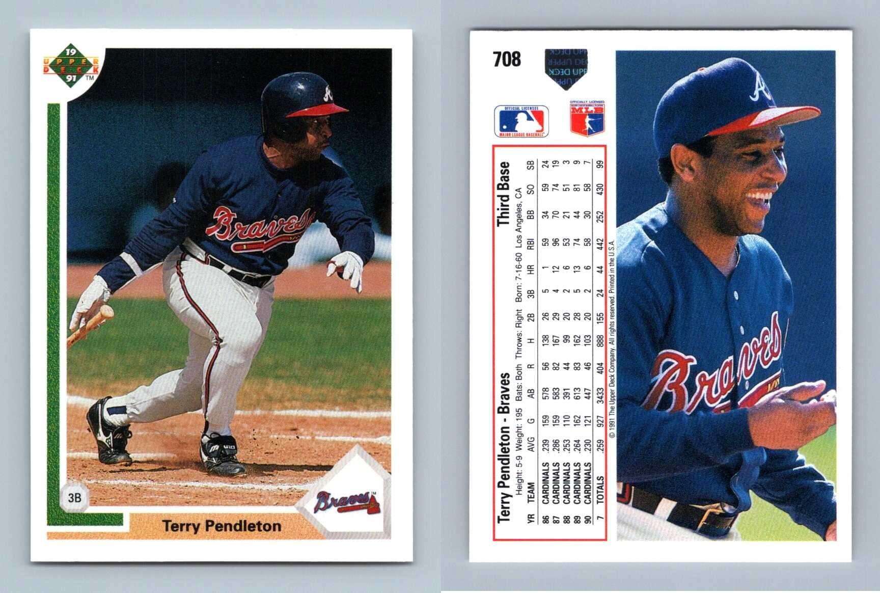 1991 Upper Deck Baseball Card #708 Terry Pendleton Braves