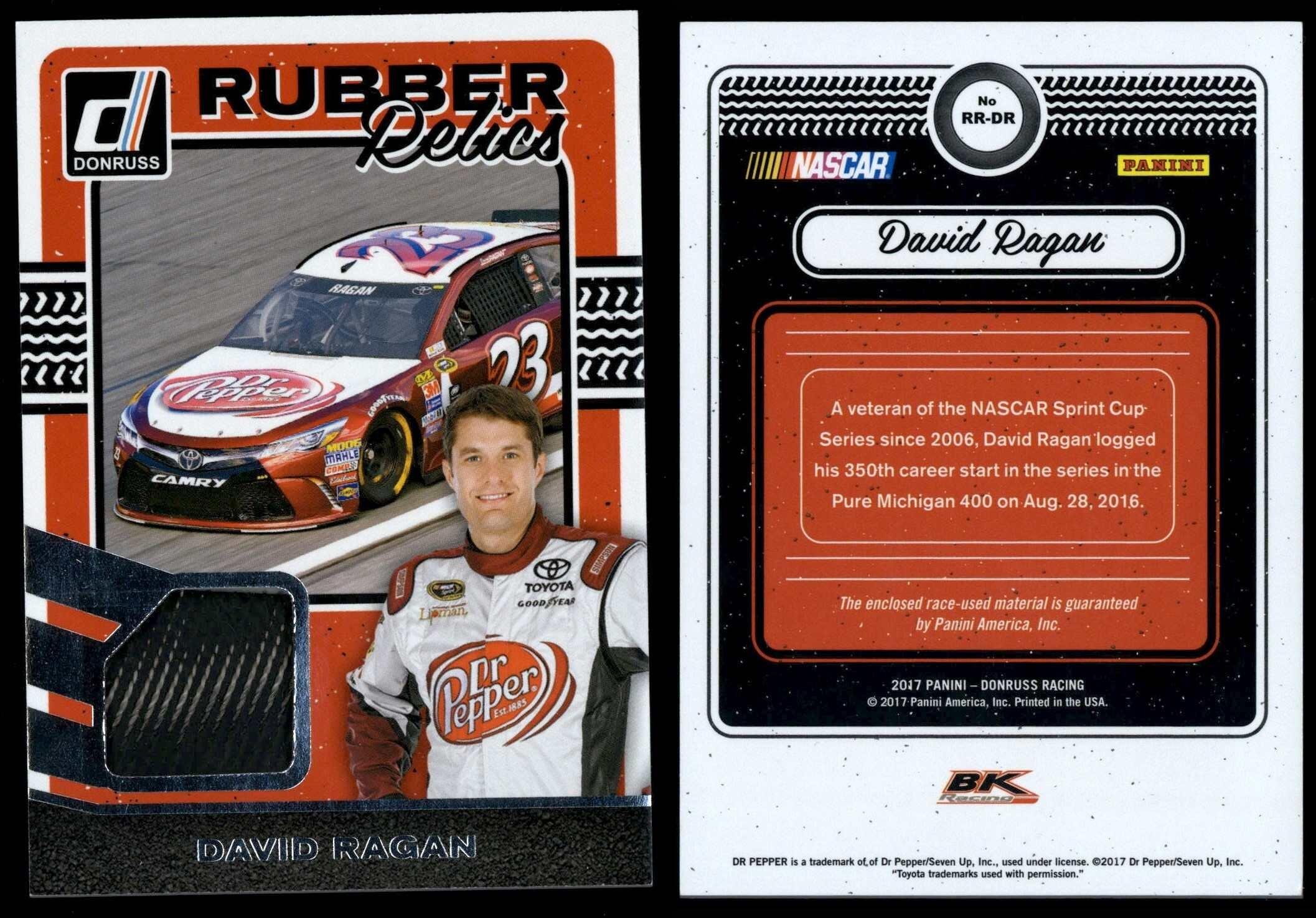 David Ragan #RR-DR Donruss Racing 2017 Panini Rubber Relic Patch Card