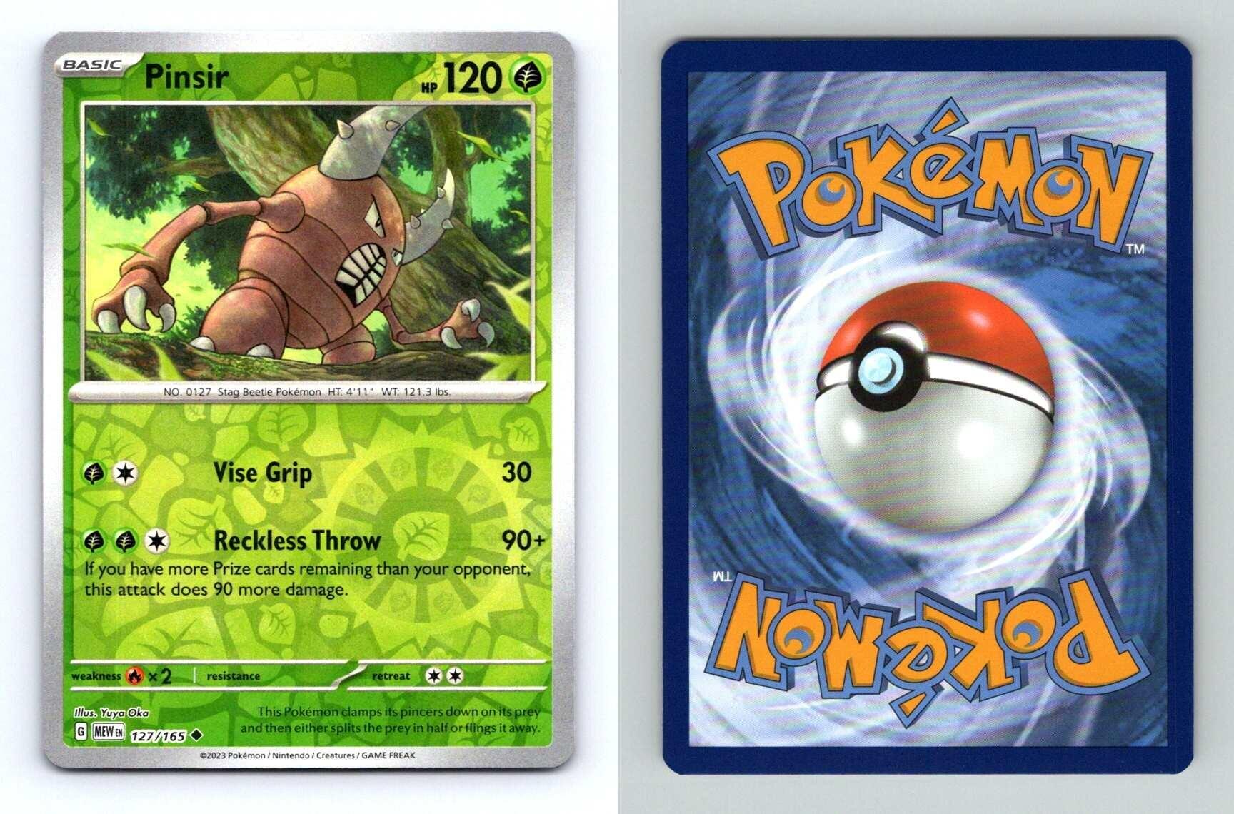 Pinsir 127/165 Scarlet & Violet 151 Pokemon 2023 Reverse Holo