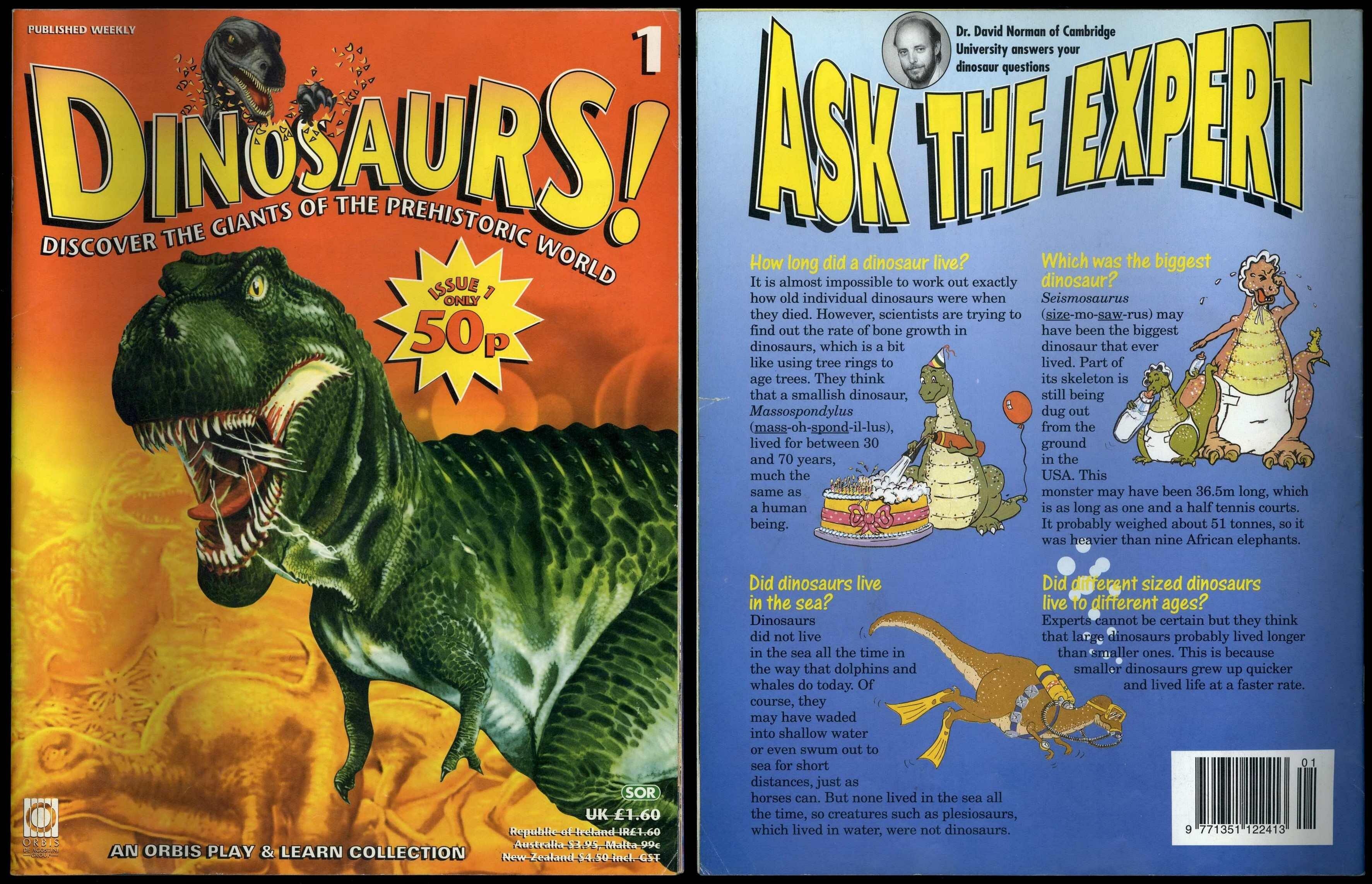 Dinosaurs! #1 Orbis Play & Learn Partwork Magazine