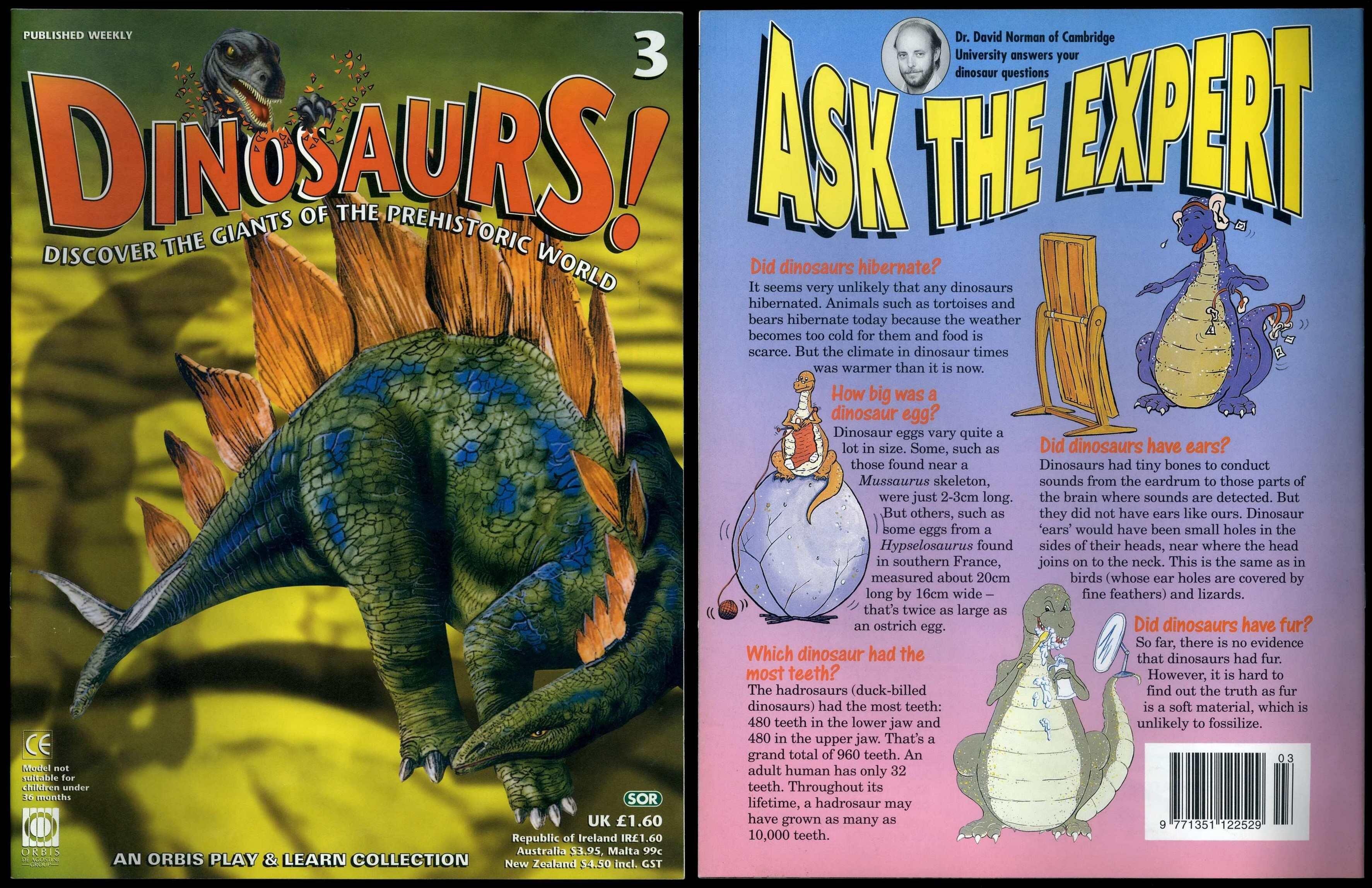 Dinosaurs! #3 Orbis Play & Learn Partwork Magazine