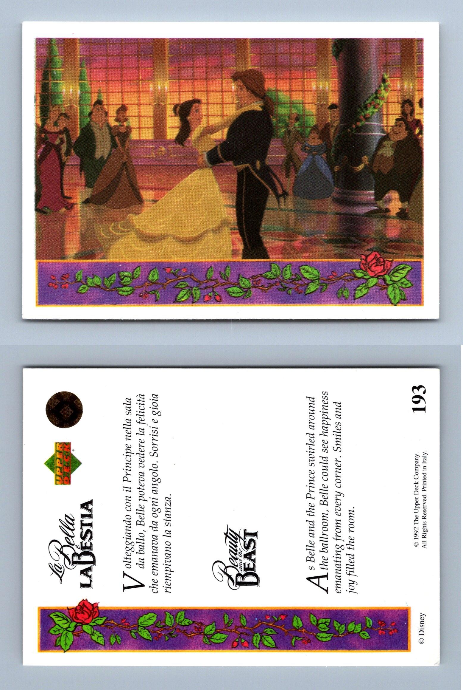 Beauty And The Beast #193 Upper Deck 1992 Disney Trading Card - Picture 1 of 1