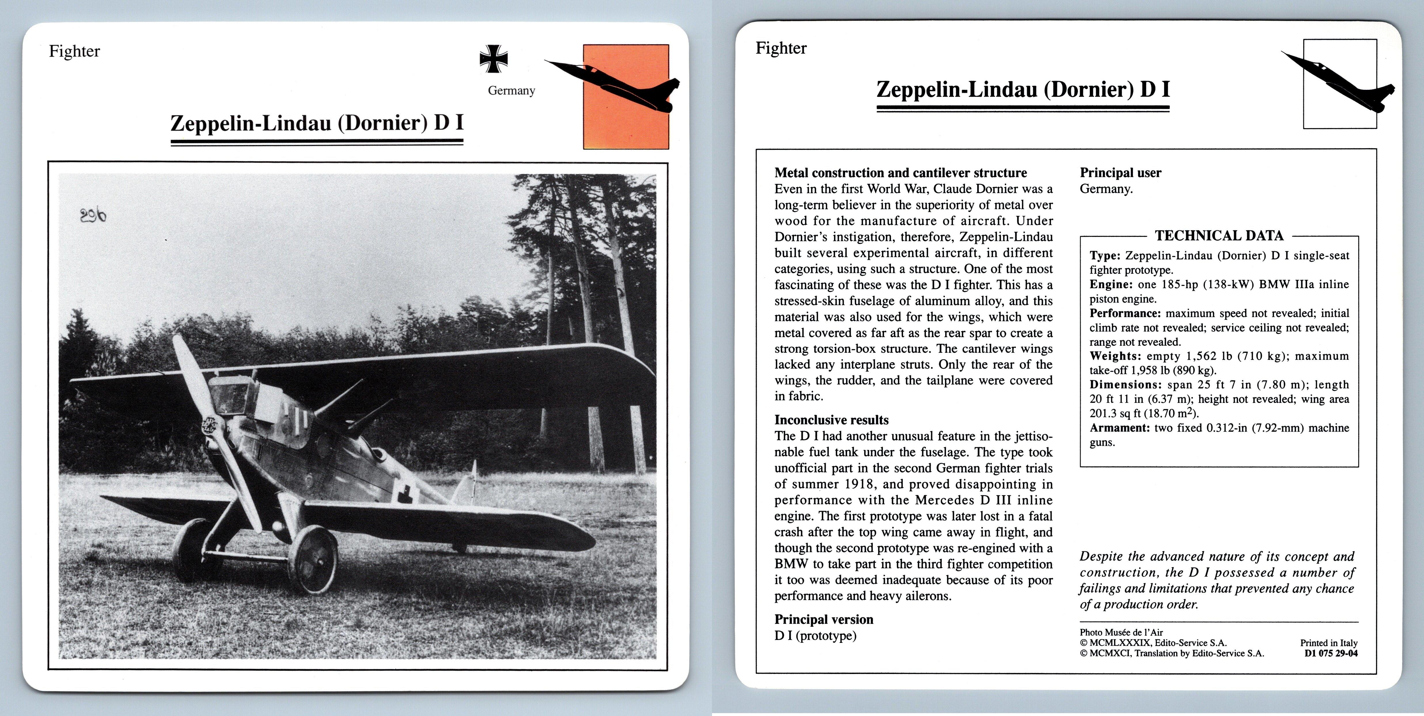 Dornier-zeppelin d.i best sale