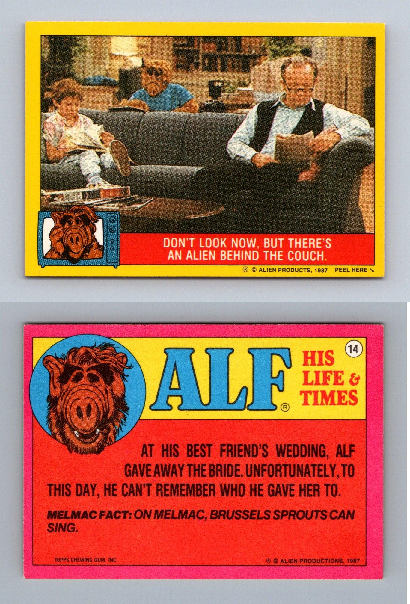 Alien Behind The Couch #14 Alf 1987 Topps Small Trading Card / Sticker - Picture 1 of 1