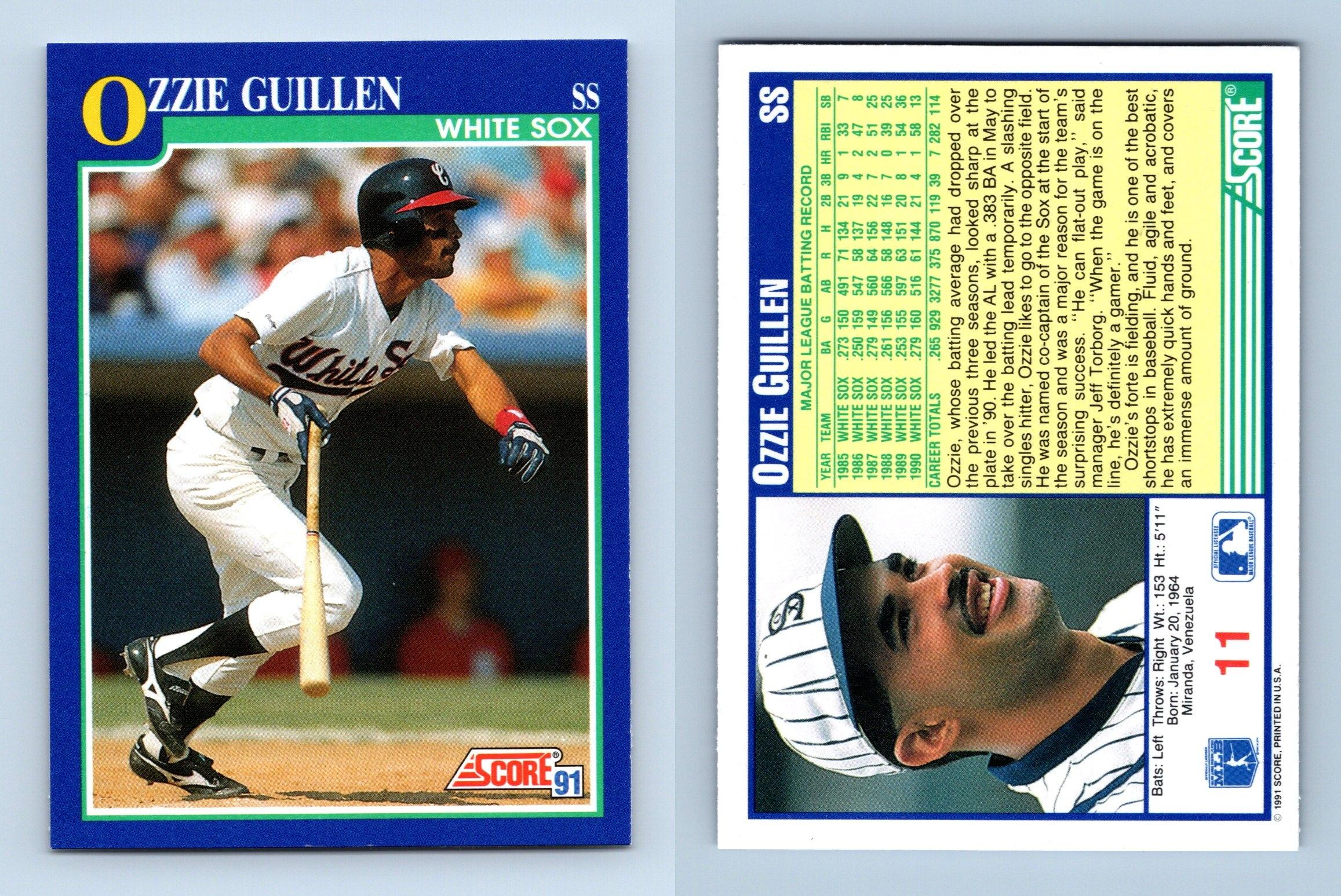 Ozzie Guillen - White Sox #11 Score 1991 Baseball Trading Card