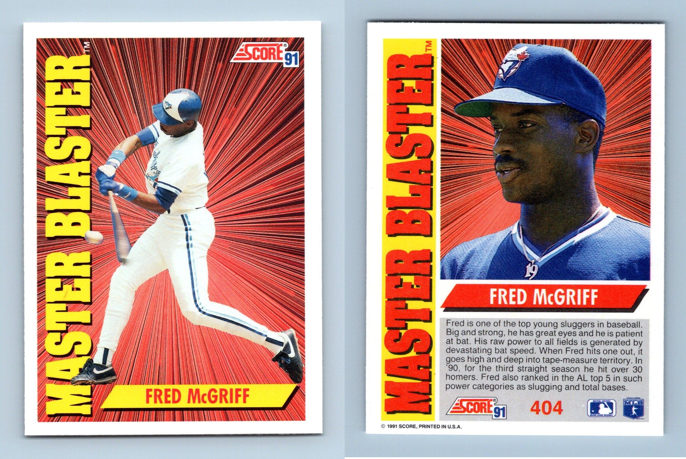 Fred McGriff #404 Score 1991 Baseball Master Blaster Trading Card