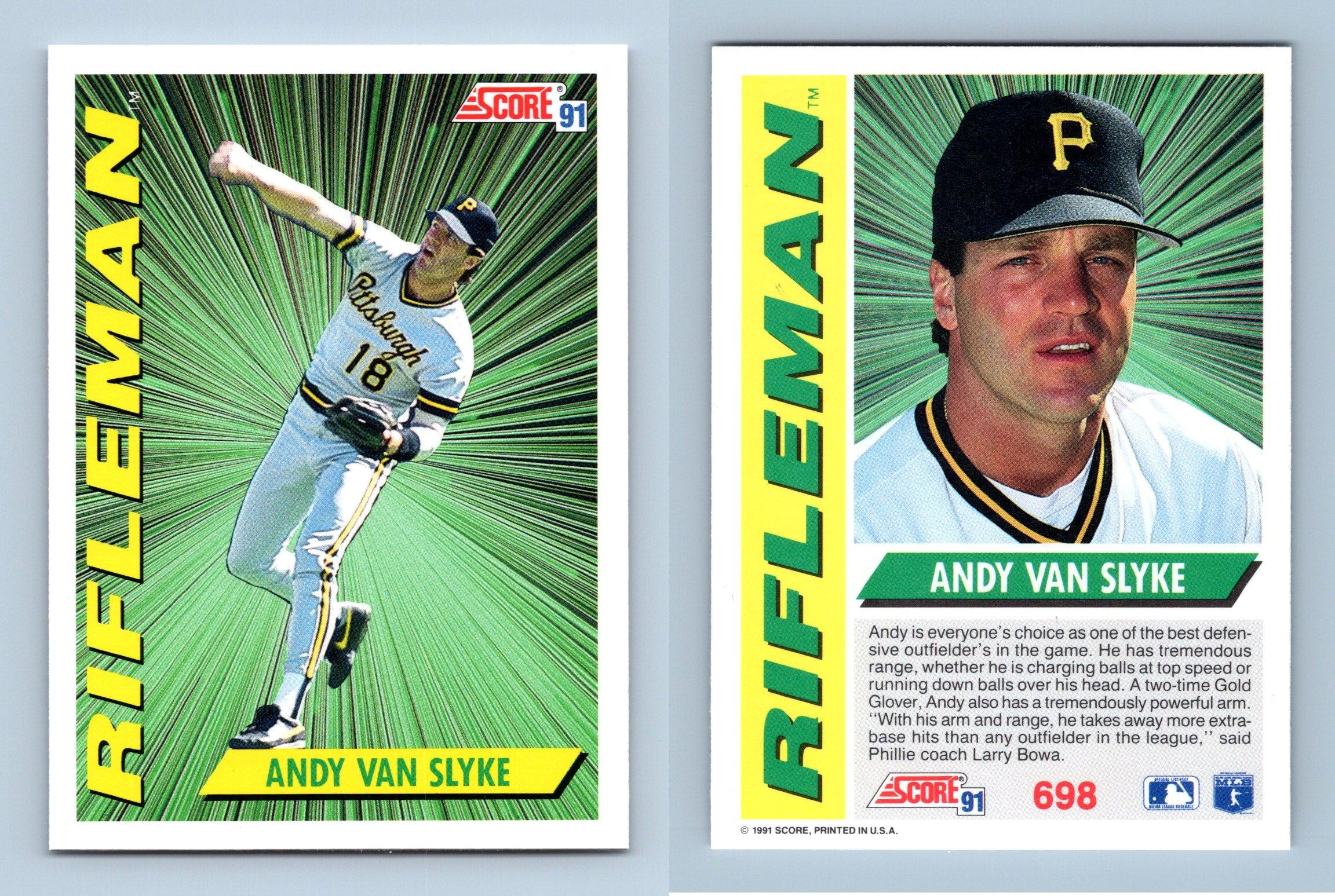 Andy Van Slyke #698 Score 1991 Baseball Rifleman Trading Card