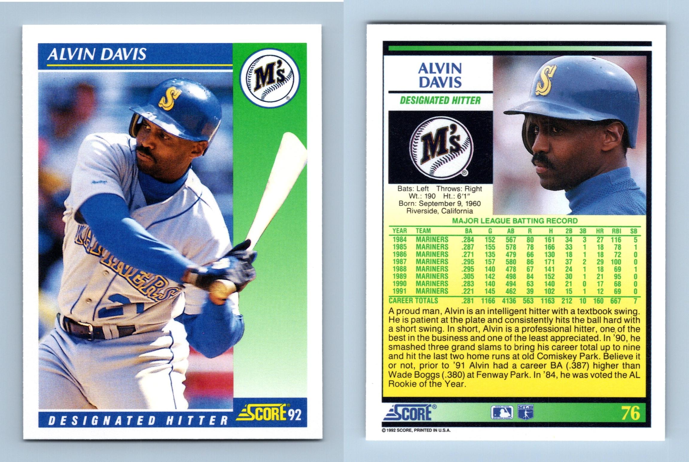 Alvin Davis Baseball Trading Cards