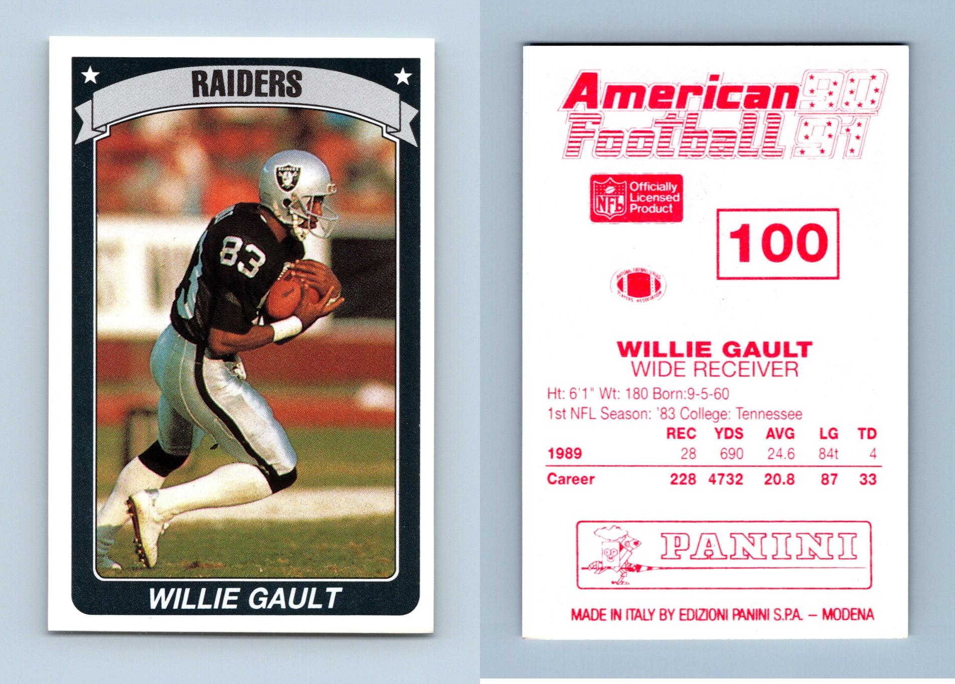 Willie Gault - Raiders #100 American Football 1990-91 Panini Sticker