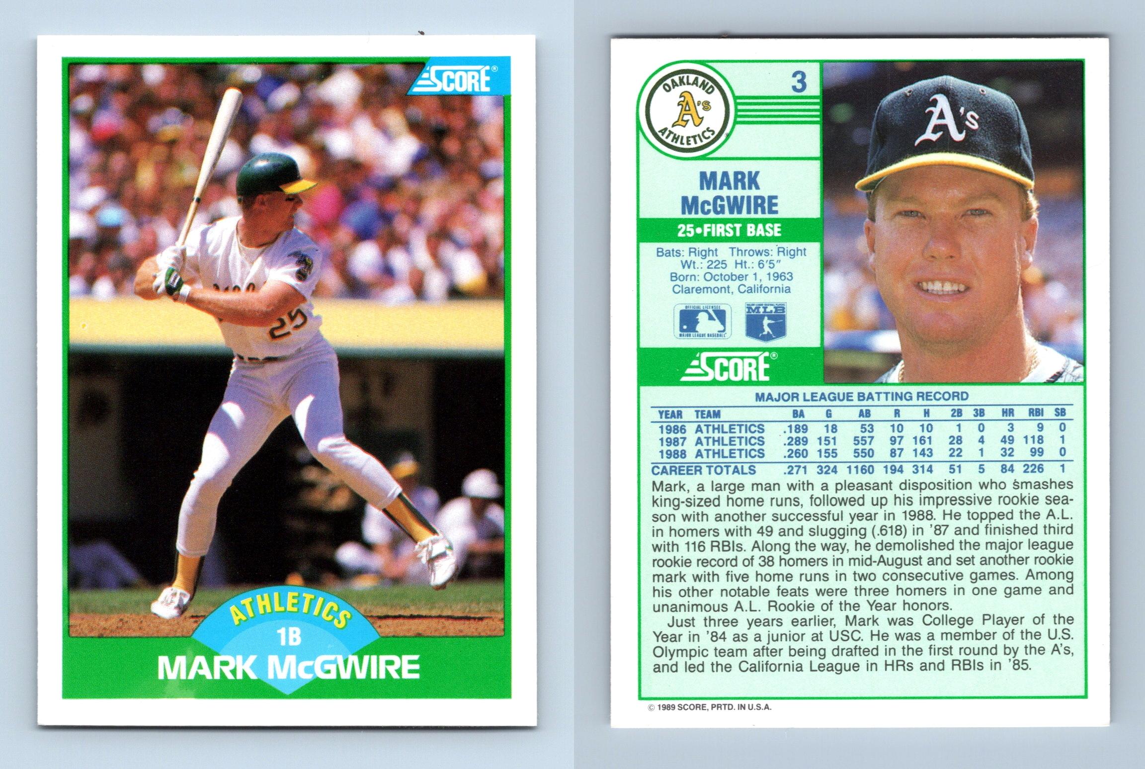 Mark Mcgwire Oakland Athletics 1996 Alternate Baseball -  Finland