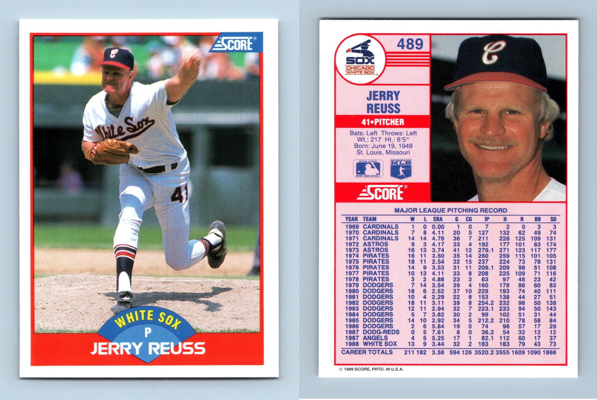 Jerry Reuss - White Sox #489 Score 1989 Baseball Trading Card