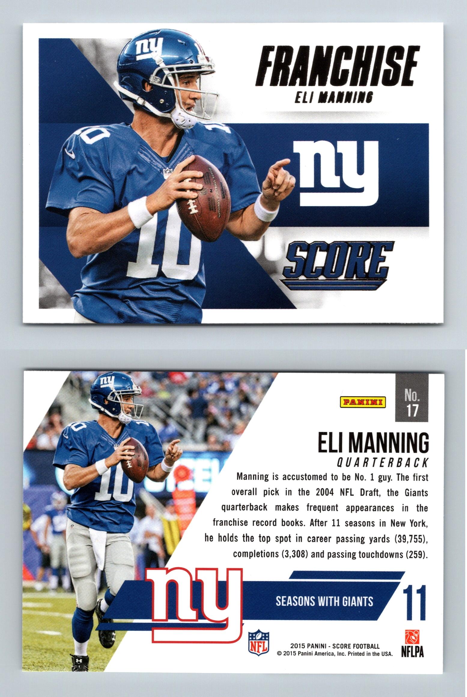 Eli Manning Score 2004 Rookie Card