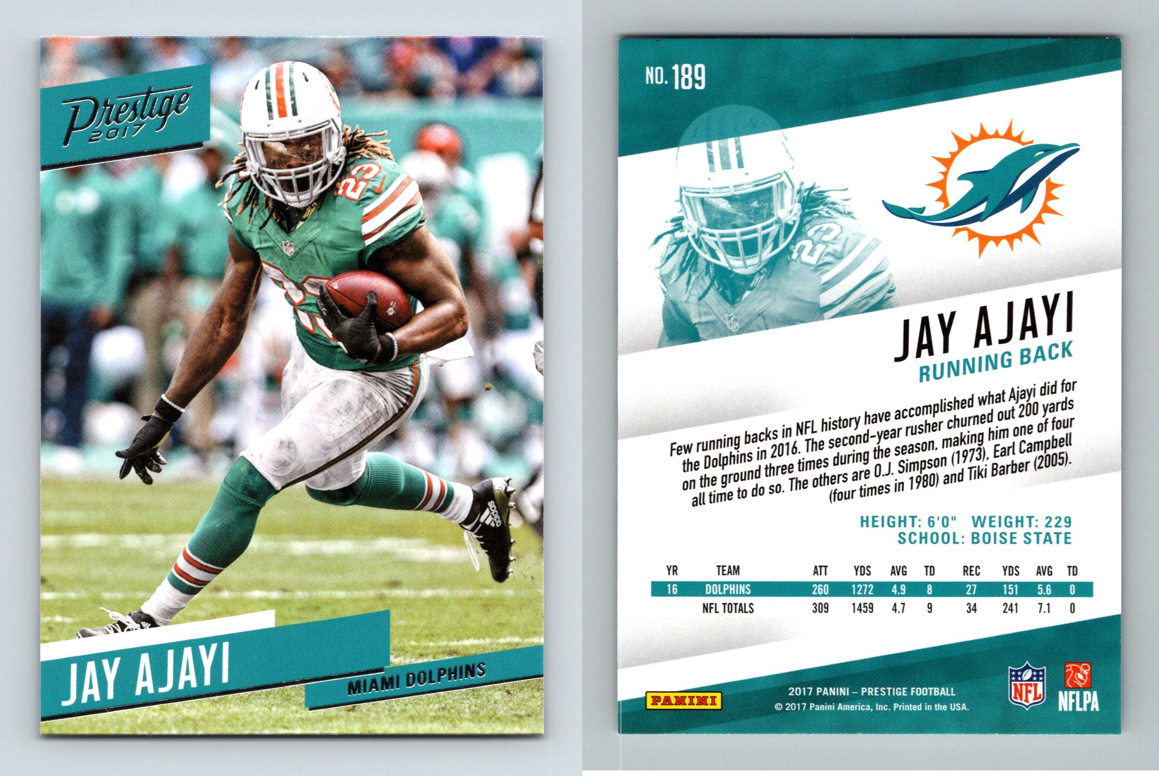 Jay Ajayi - Dolphins #189 Prestige Football 2017 Panini Trading Card