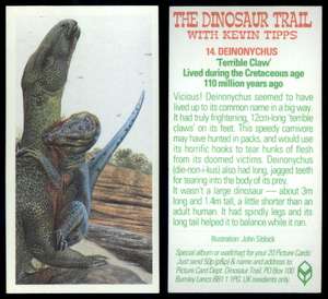 Tyrannosaurus Rex #17 The Dinosaur Trail 1993 Brooke Bond Tea Card 