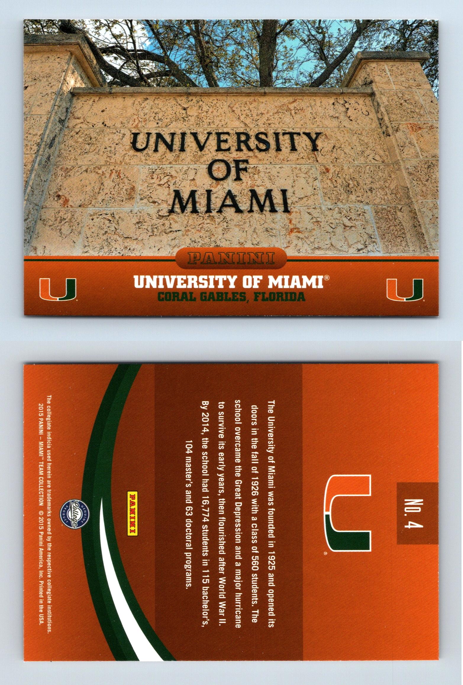 Devin Hester #75 Miami Hurricanes Collegiate 2015 Panini Trading Card