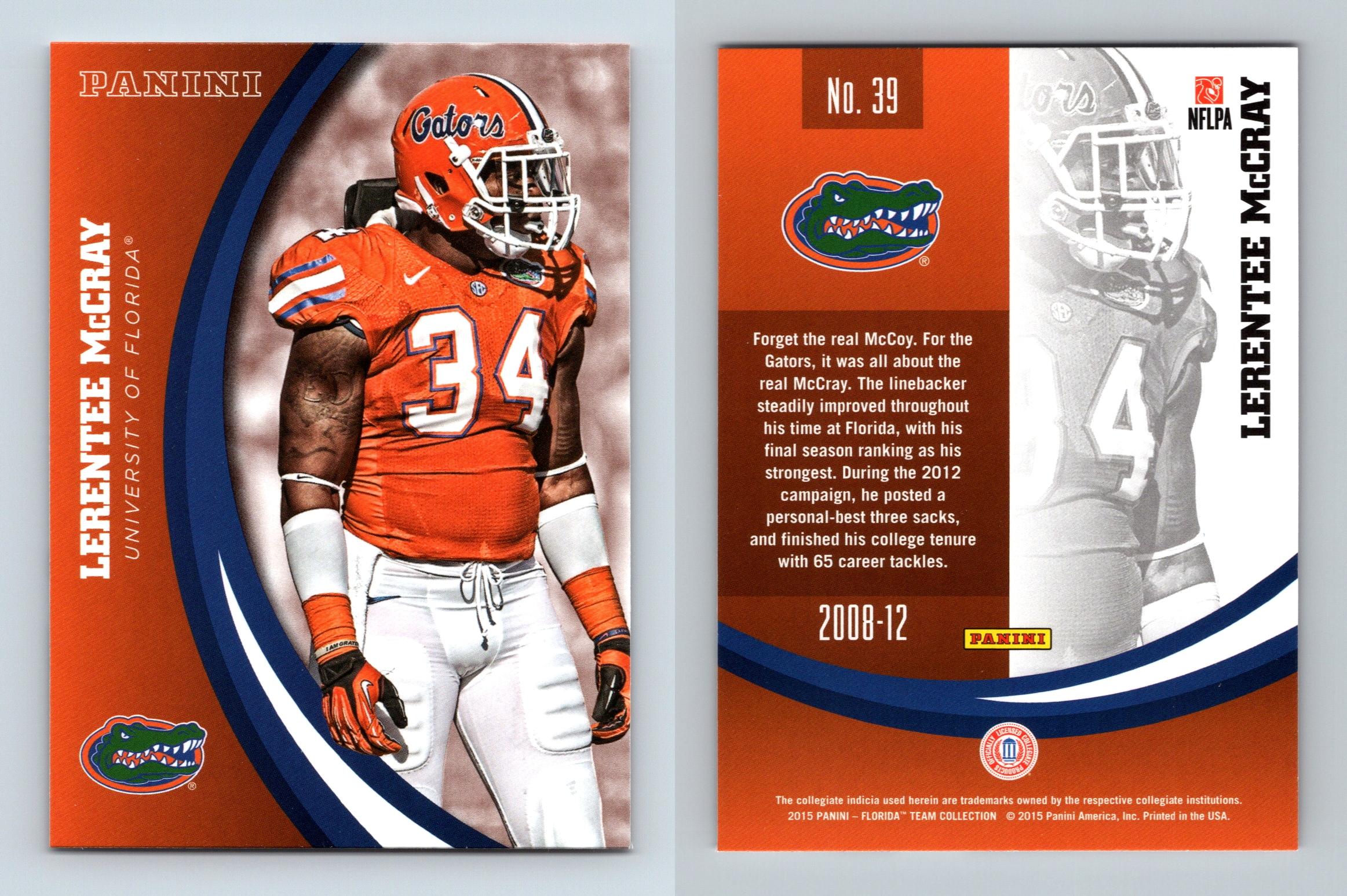 Percy Harvin football card (Florida Gators) 2015 Panini Team Collection #52