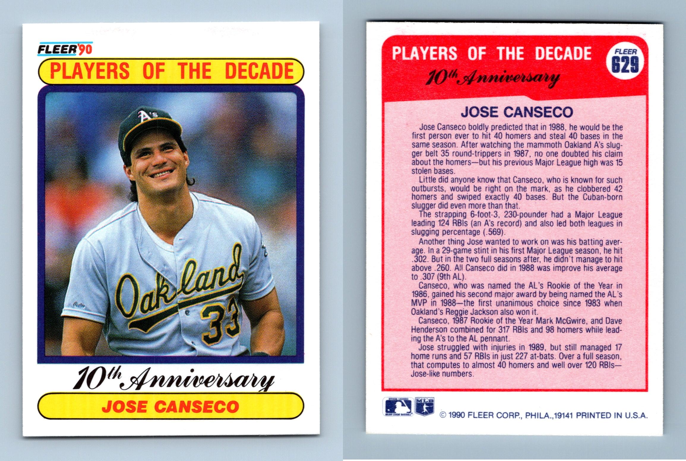 Jose Canseco Baseball Card Belts