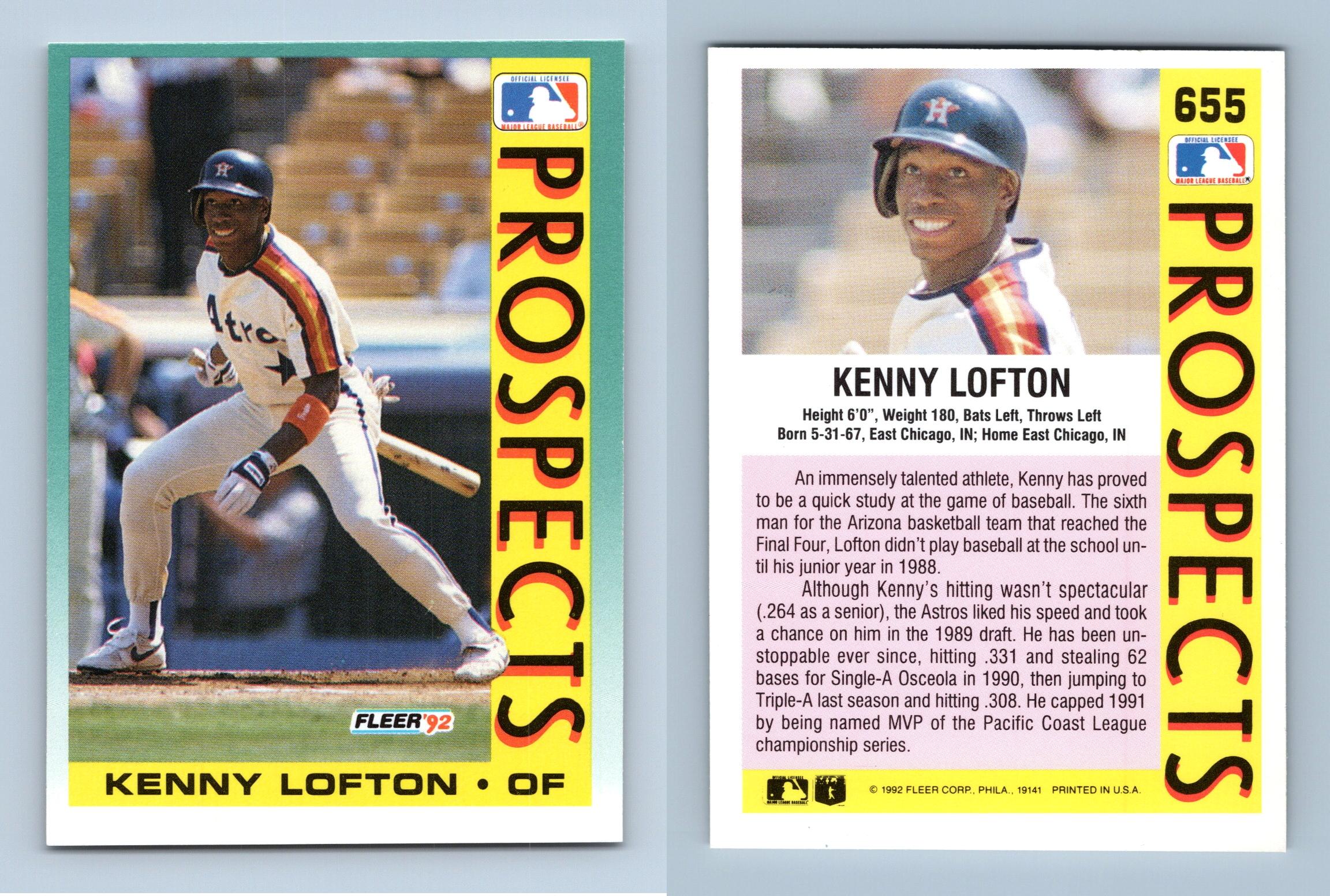 Kenny Lofton #655 Fleer 1992 Baseball Prospects Trading Card