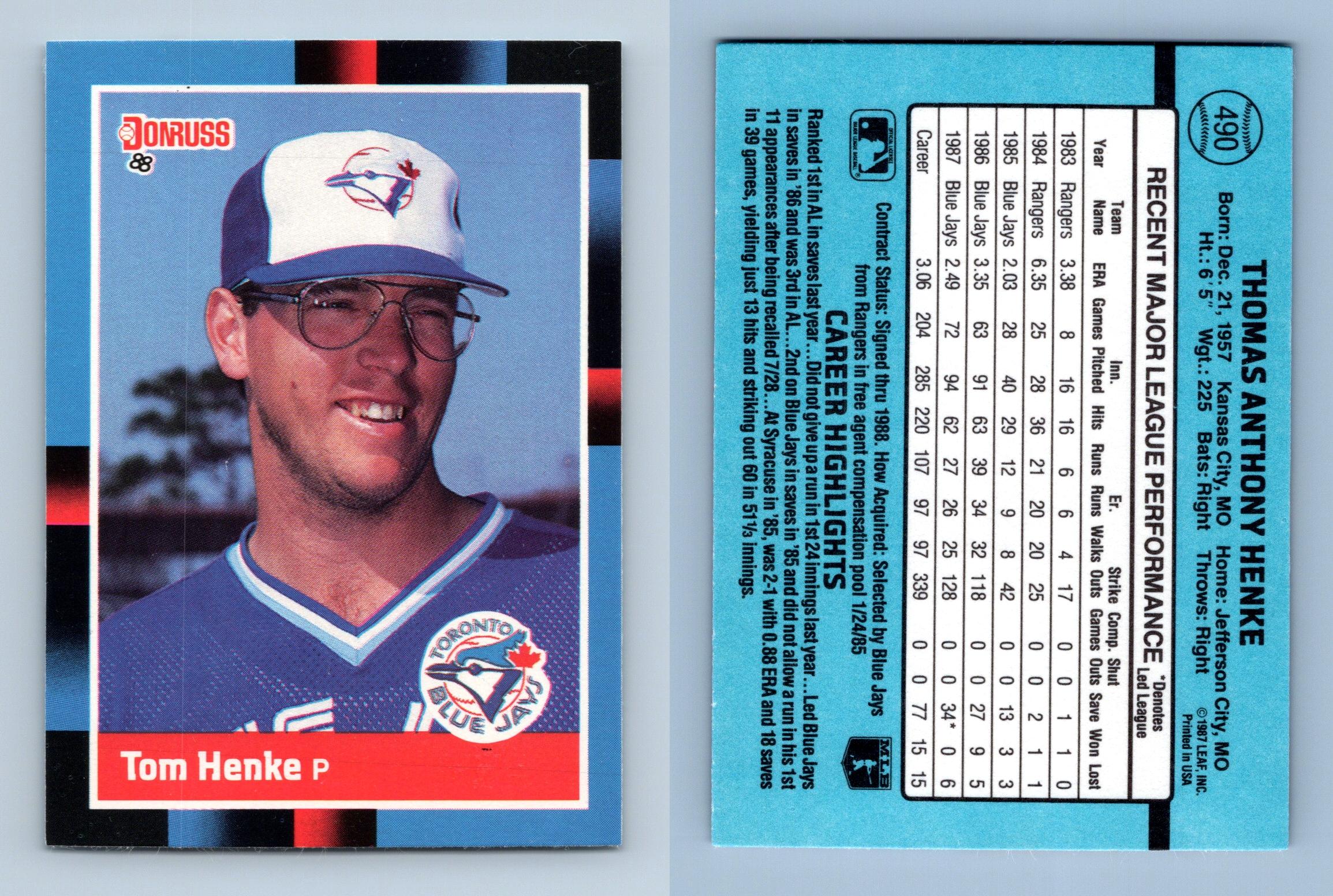 Tom Henke / 50 Different Baseball Cards Featuring Tom Henke! No