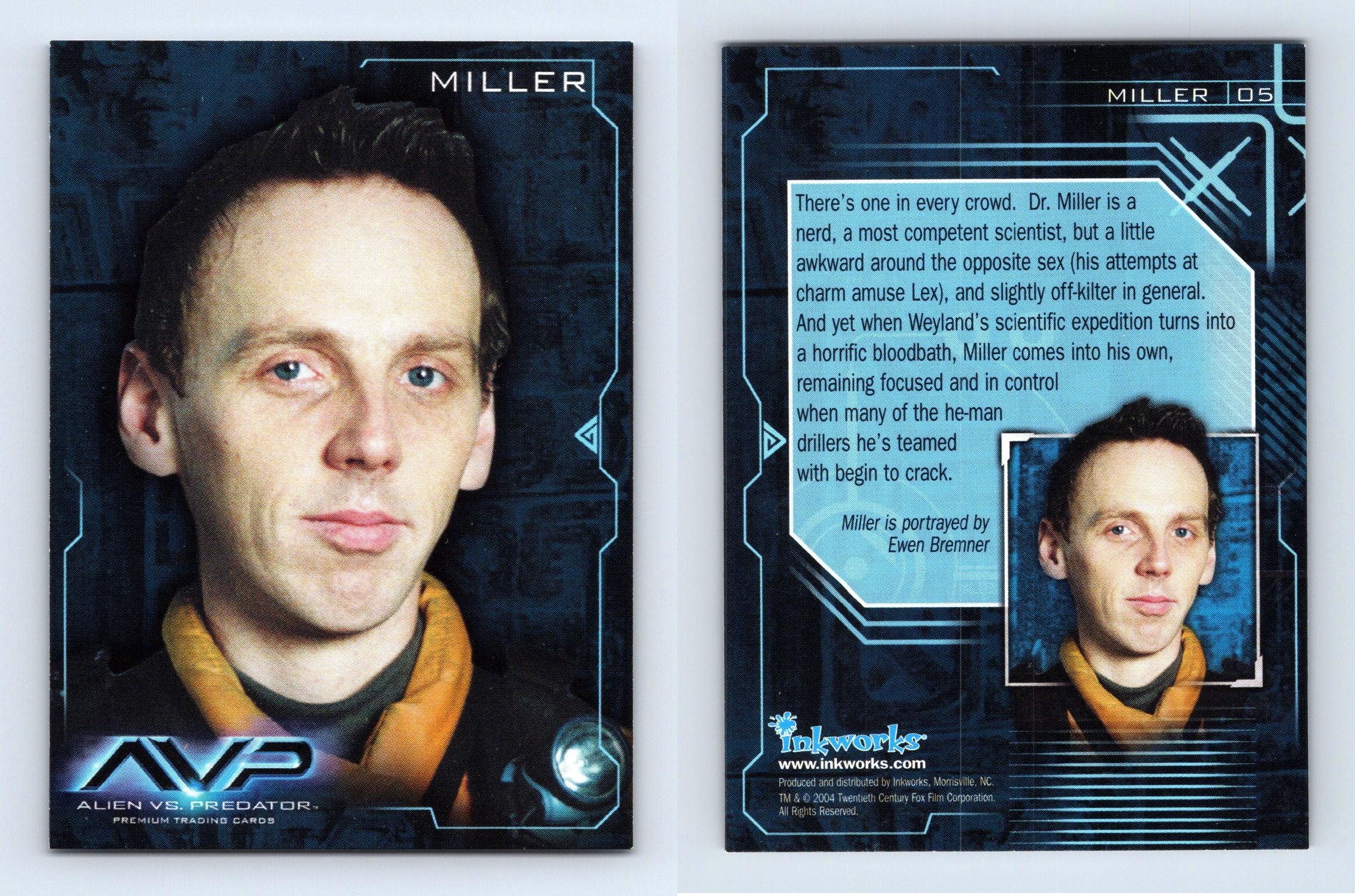 Miller #5 Alien Vs Predator 2004 Inkworks Trading Card