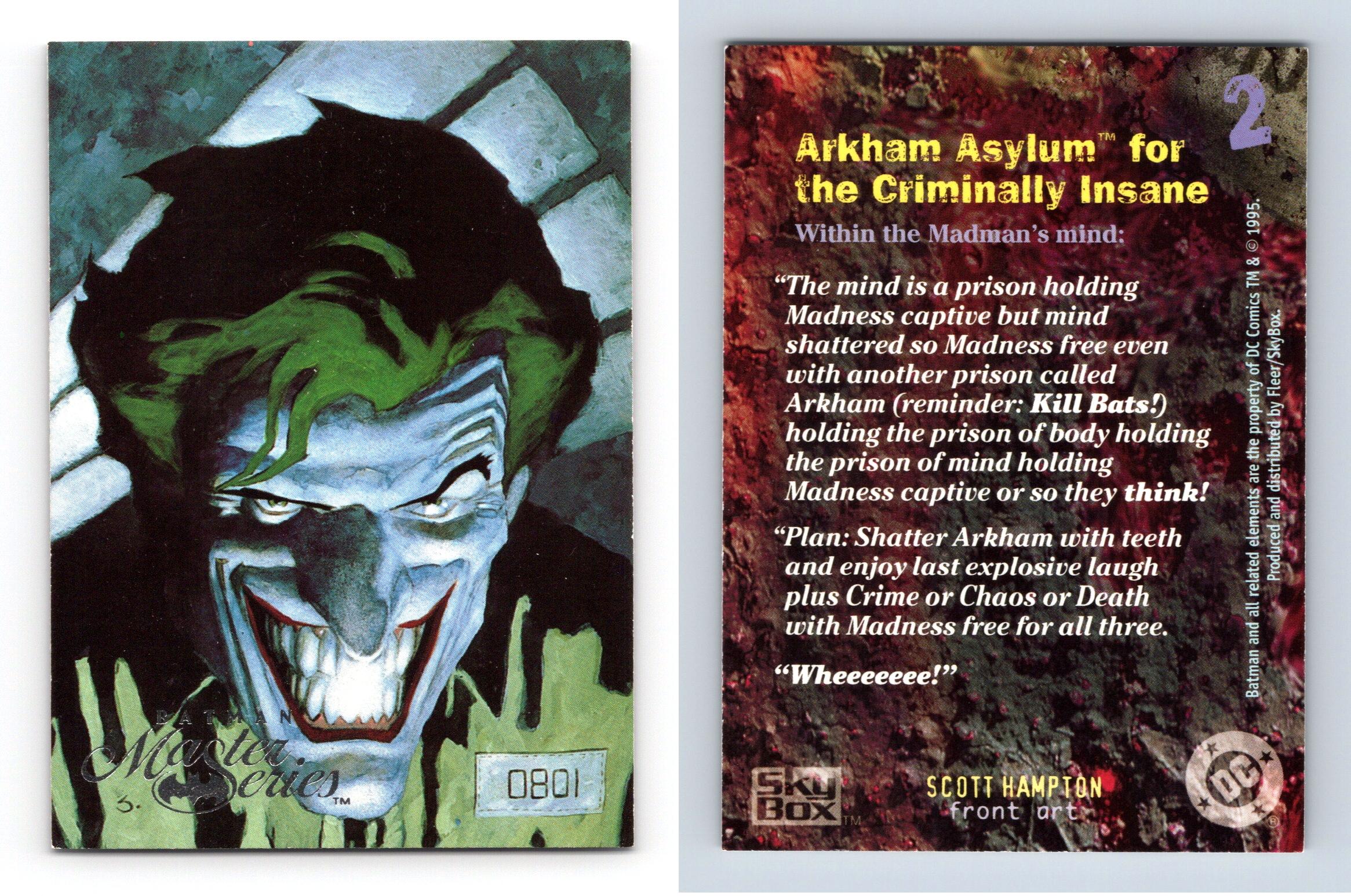 Asylum For Criminally Insane #2 Batman Master Series 1995
