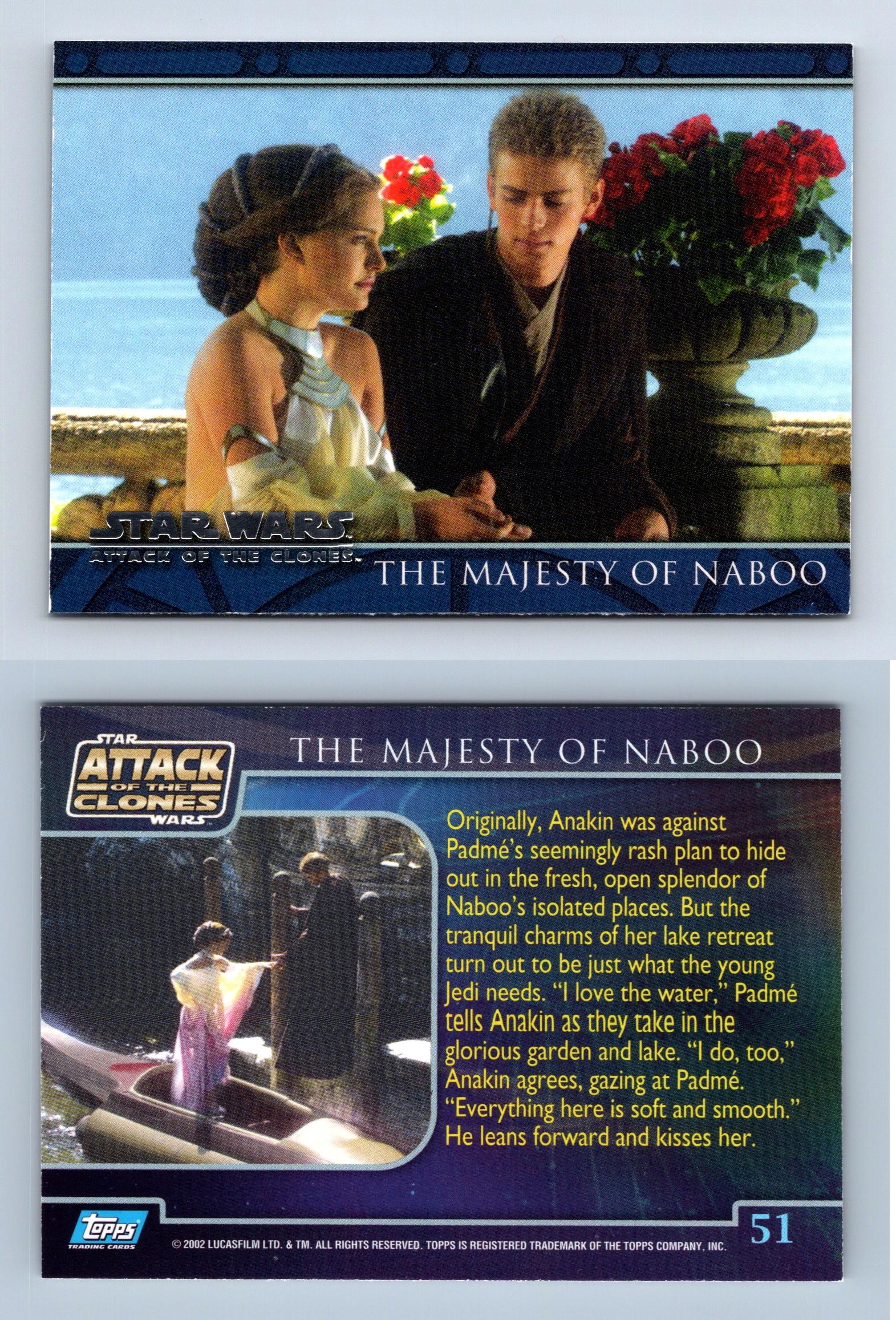 The Majesty Of Naboo 51 Star Wars Attack Of The Clones 2002 Trading Card eBay