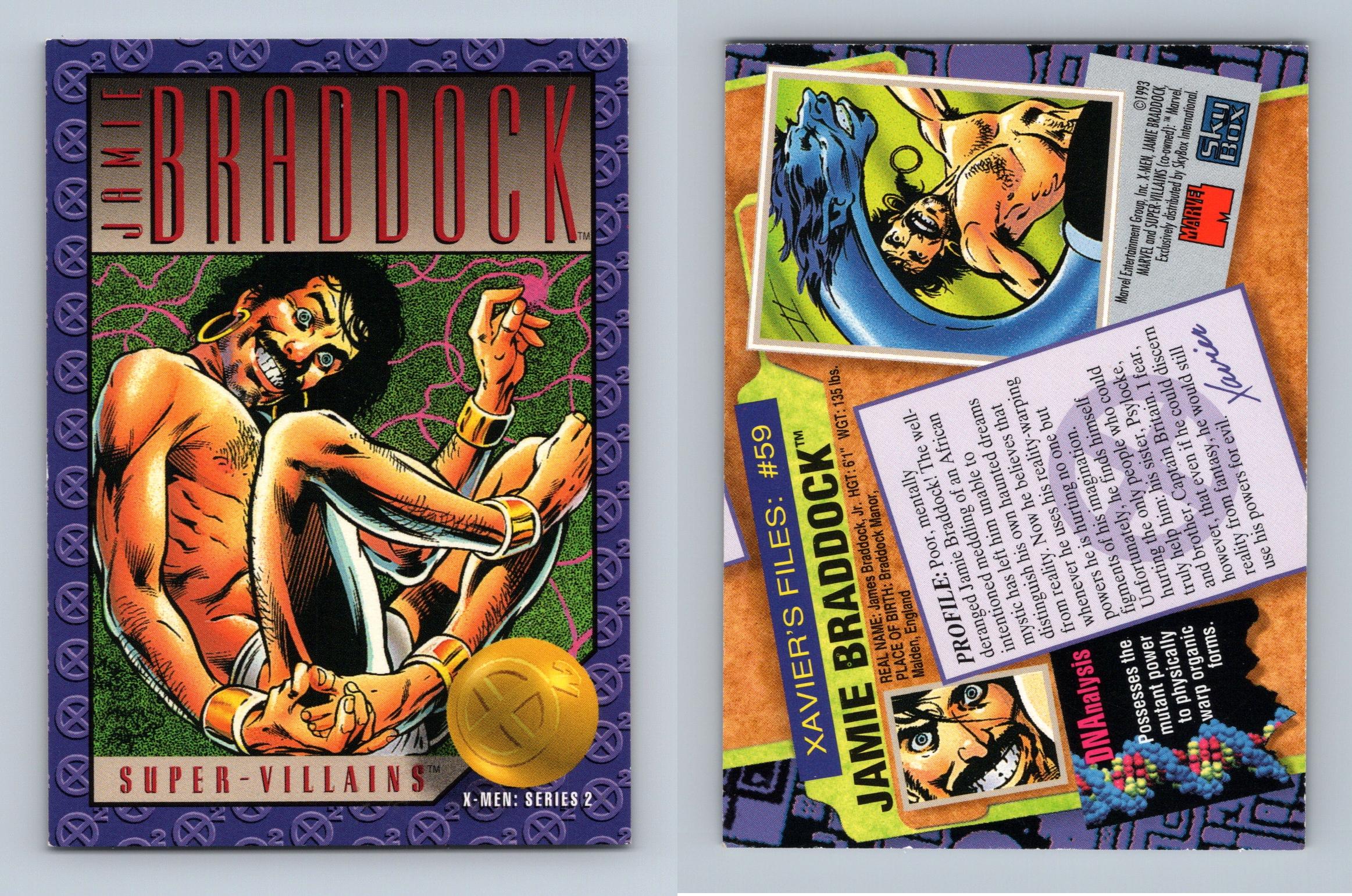 Braddock #59 X-Men Series 2 Skybox 1993 Trading Card - Picture 2 of 3