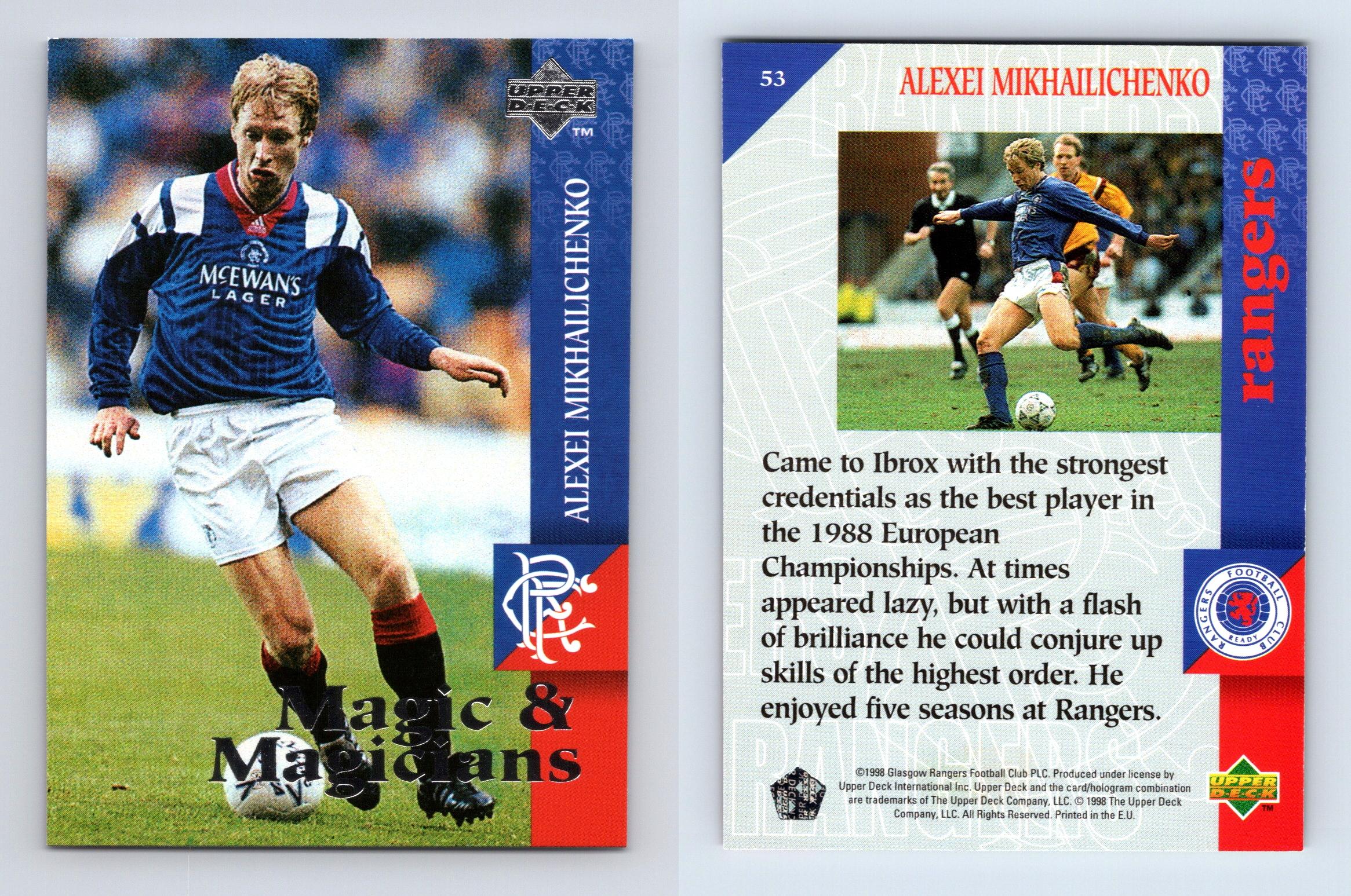 Alex Cleland #10 Glasgow Rangers 1997-98 Upper Deck Football Trading Card
