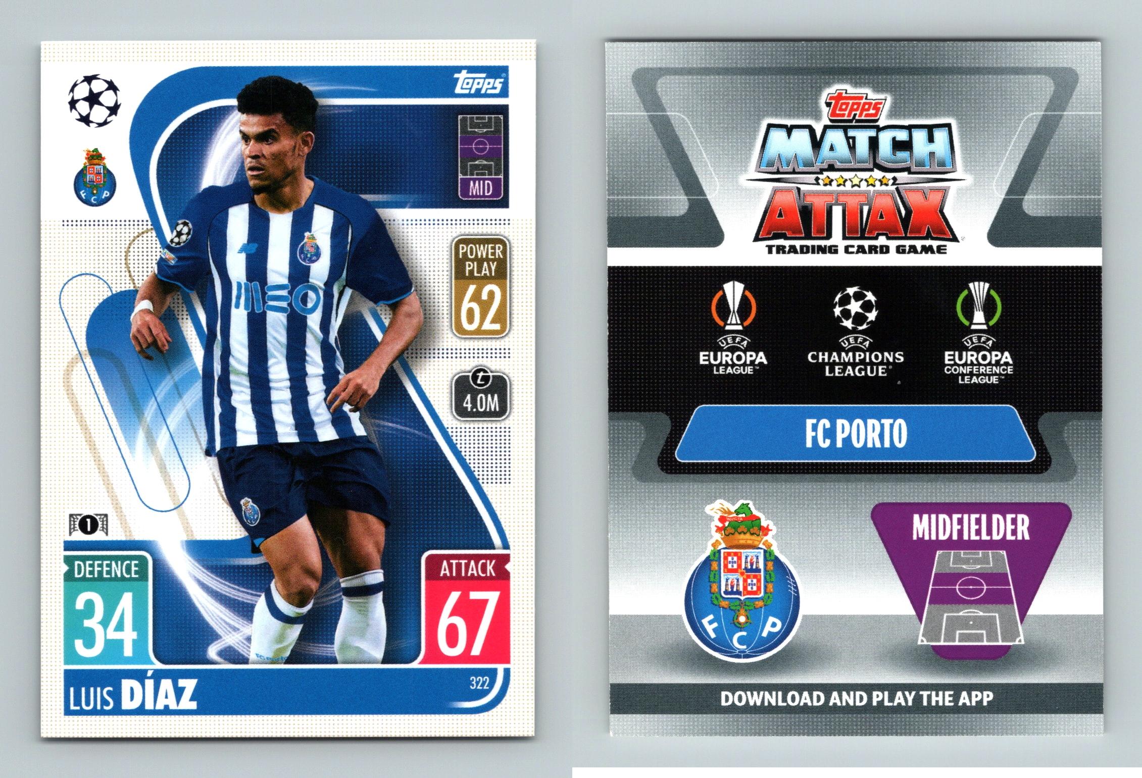 Luis Diaz - FC Porto #322 Match Attax Champions League 2021-22 Topps TCG  Card