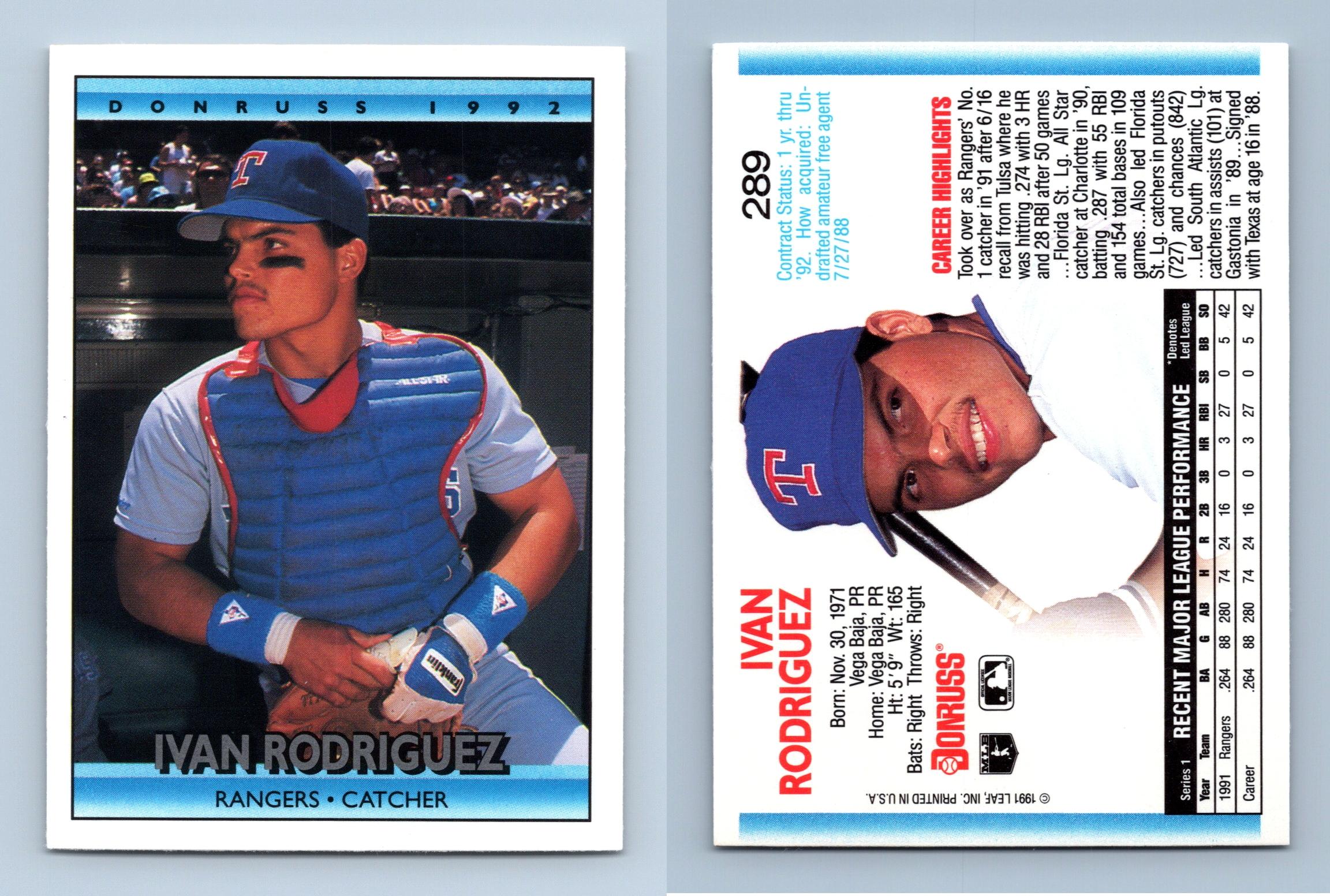 Donruss Ivan Rodriguez Baseball Trading Cards