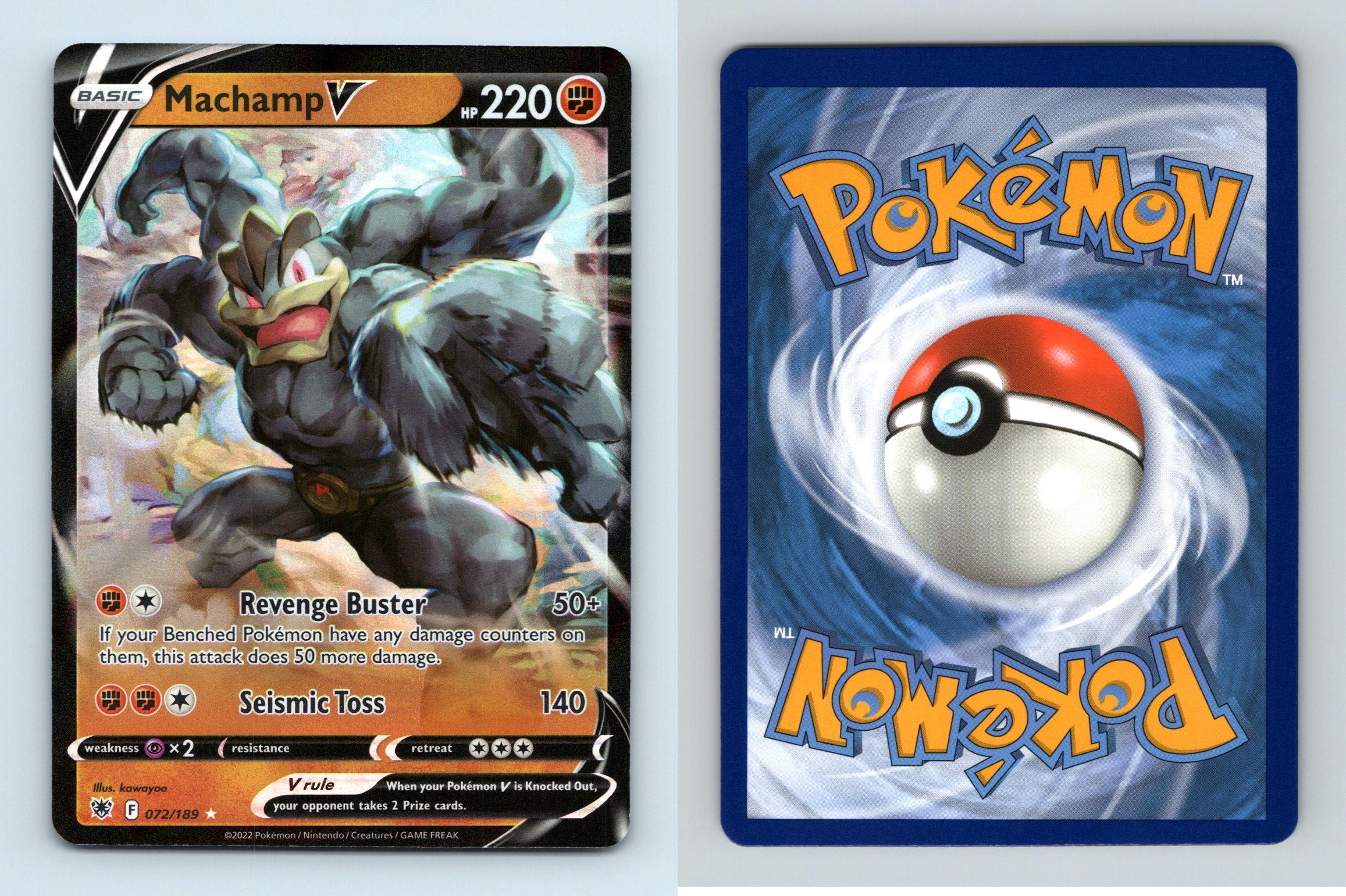 Machamp V 72 SWSH Astral Radiance Ultra Rare Holo Half Art Pokemon