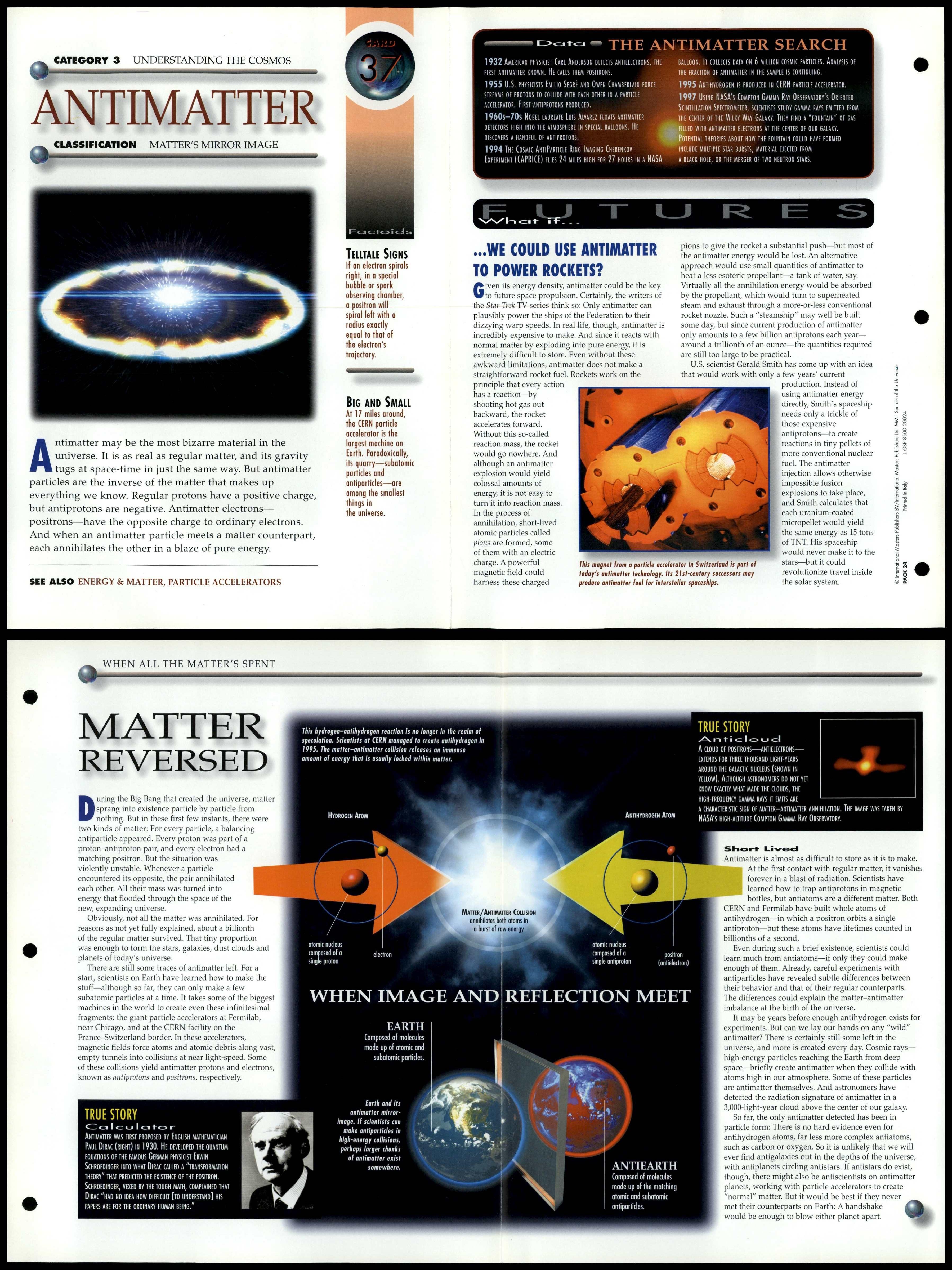 Antimatter #37 Cosmos Secrets Of The Universe Fact File Fold-Out Page