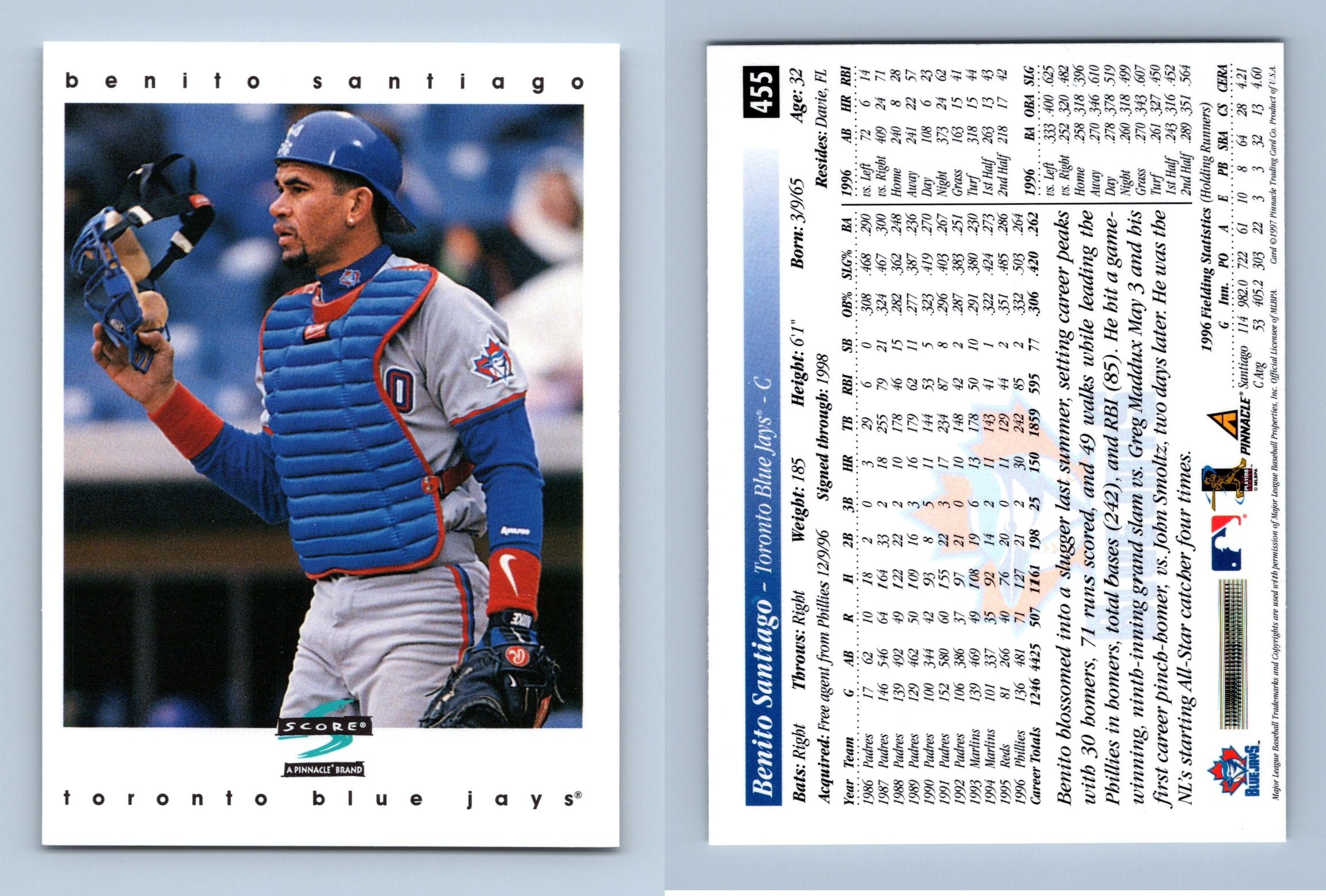 Joe Girardi - Yankees #464 Score 1997 Baseball Trading Card