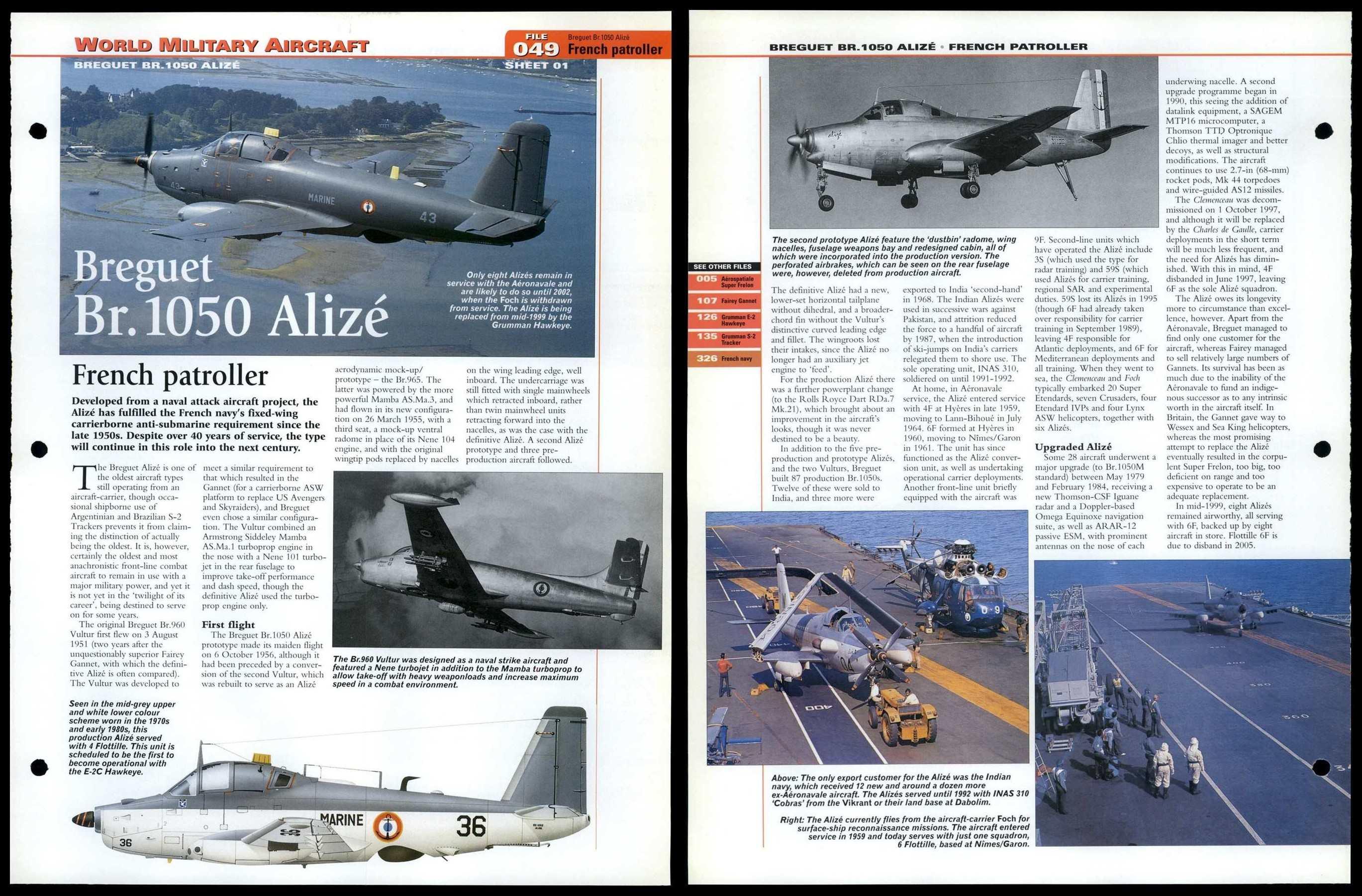 Breguet Br. 1050 Alize 49 Military World Aircraft Information