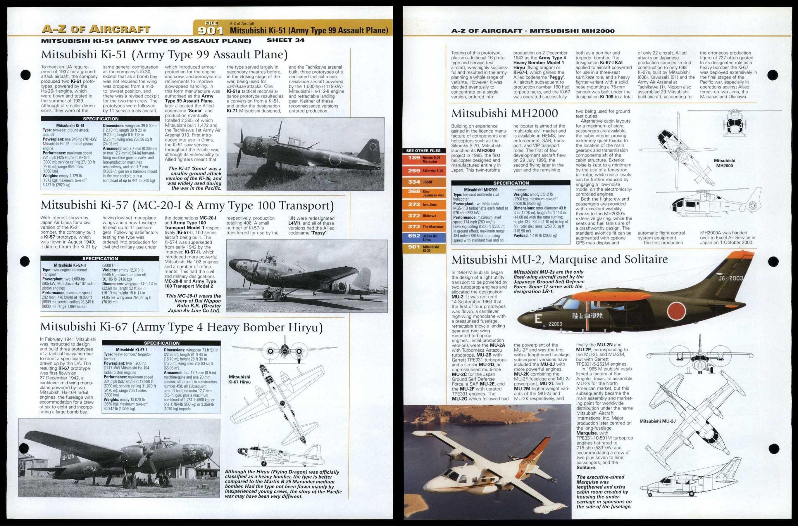 Mitsubishi Ki-51 - MU-2 - A-Z #901 World Aircraft Information Page